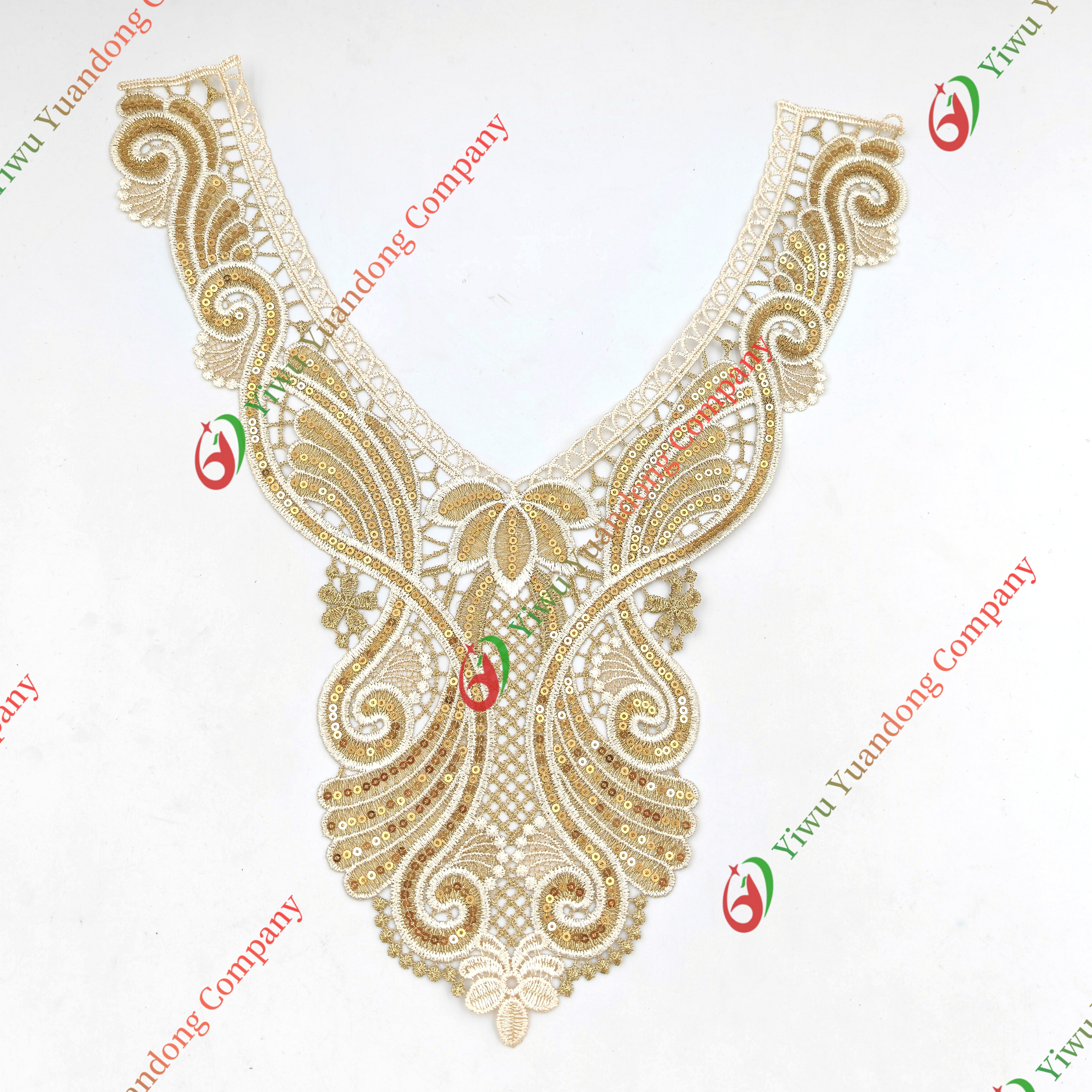 Sequin Neckline Lace