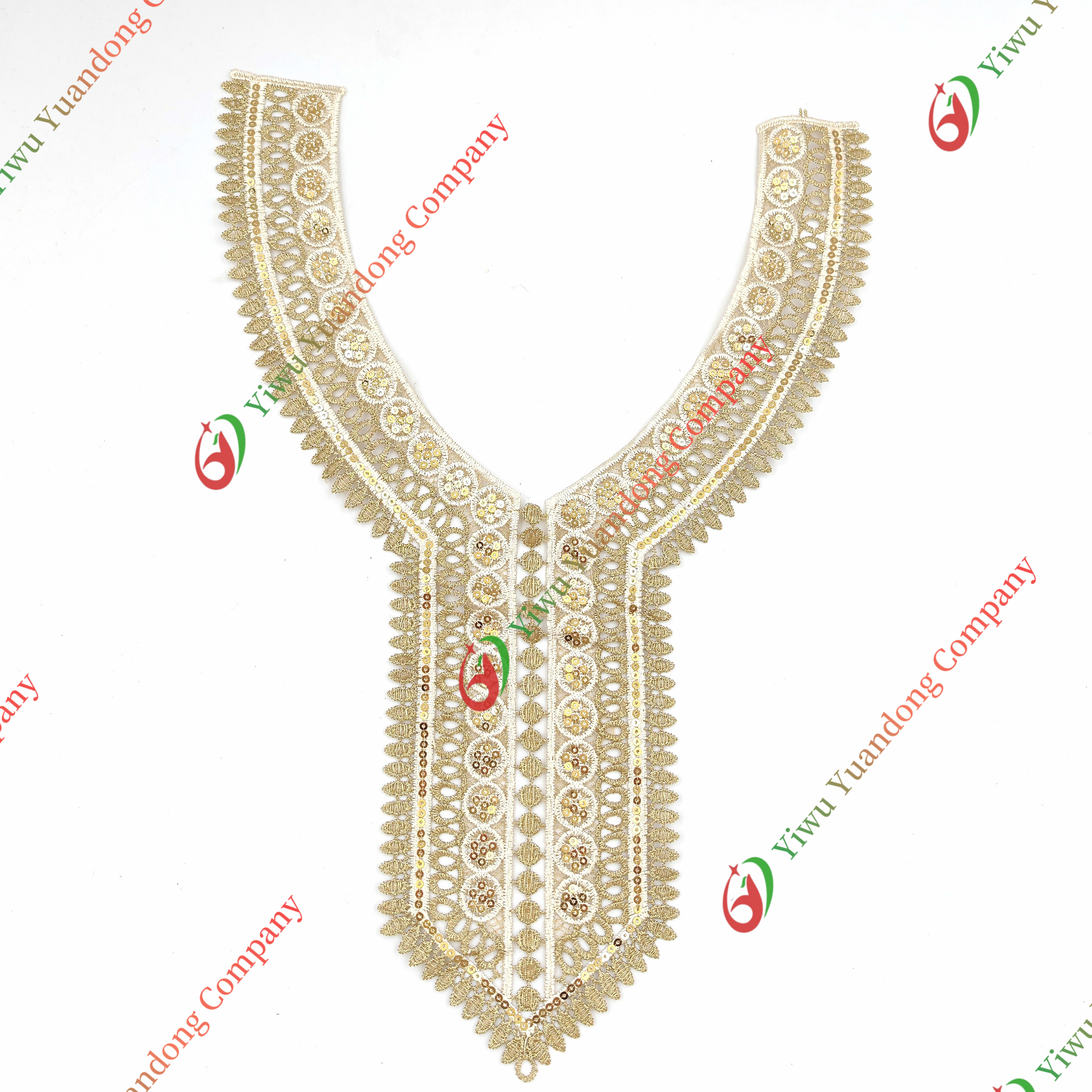 Sequin Neckline Lace