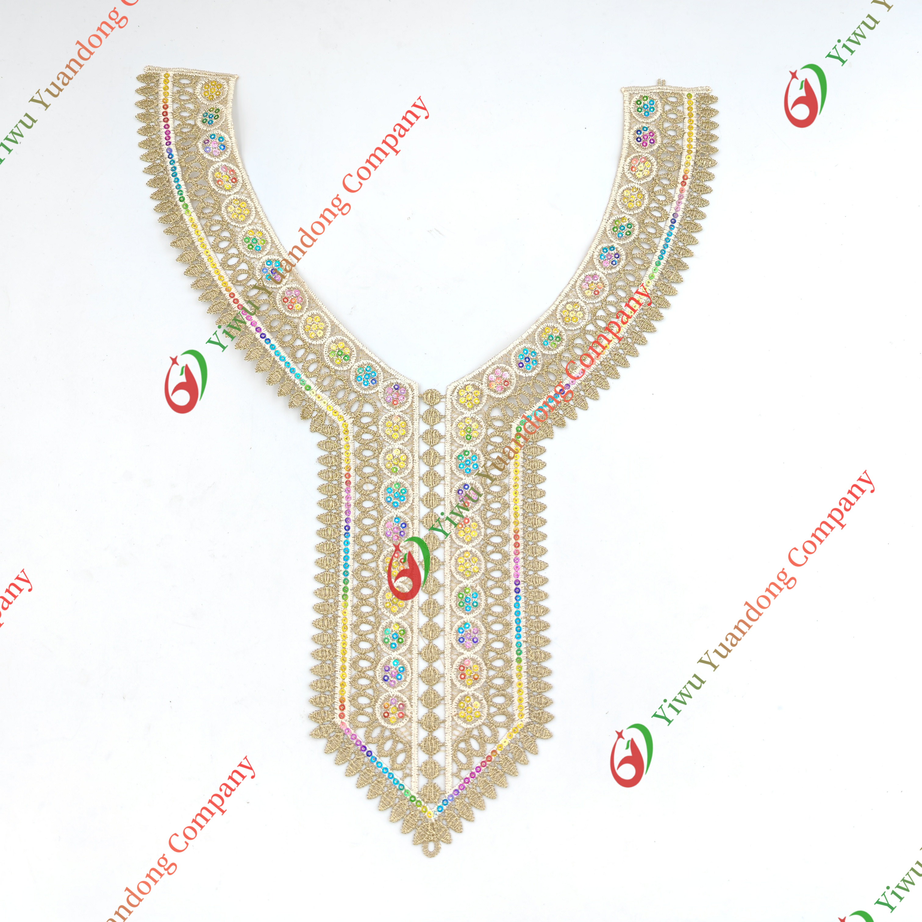 Sequin Neckline Lace