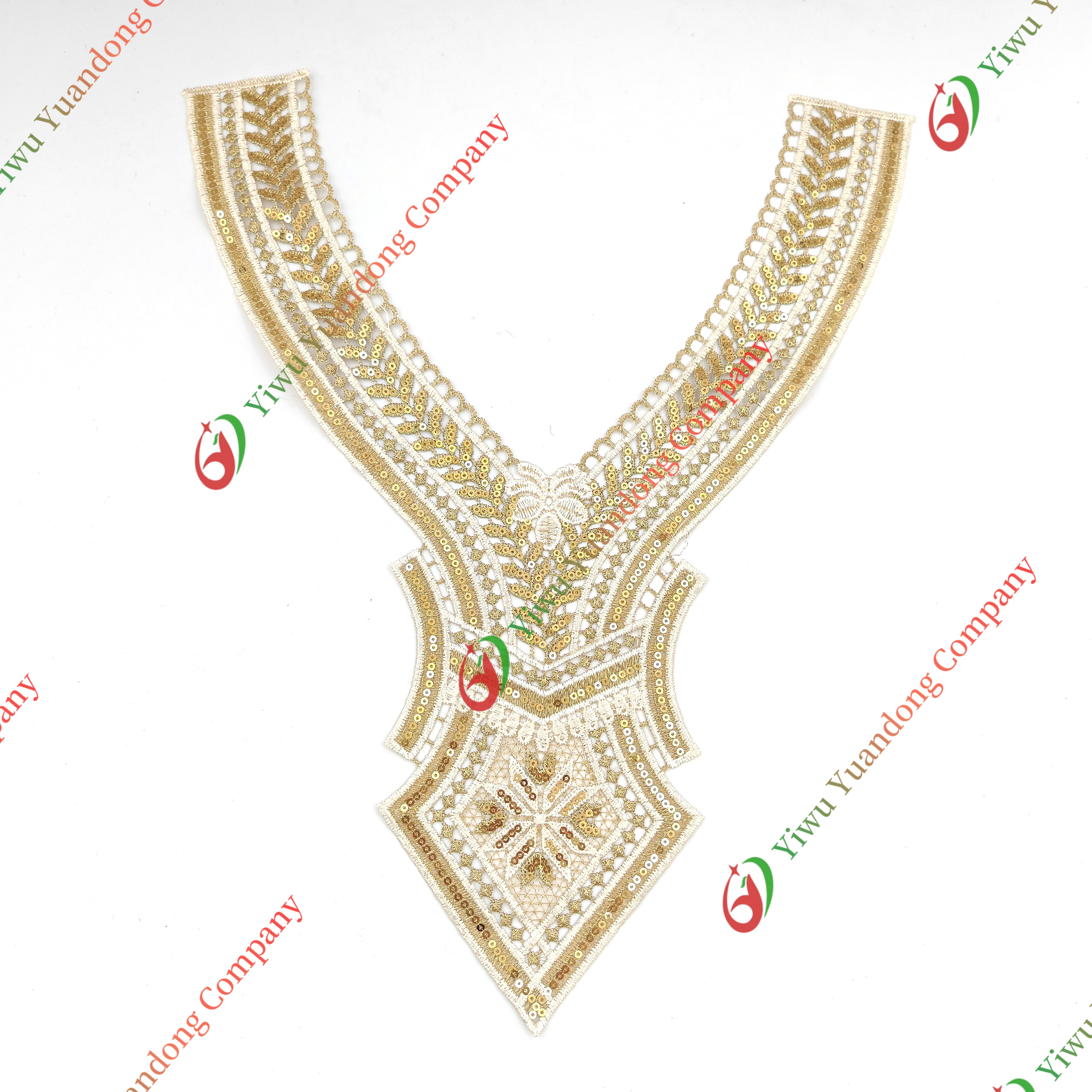 Sequin Neckline Lace