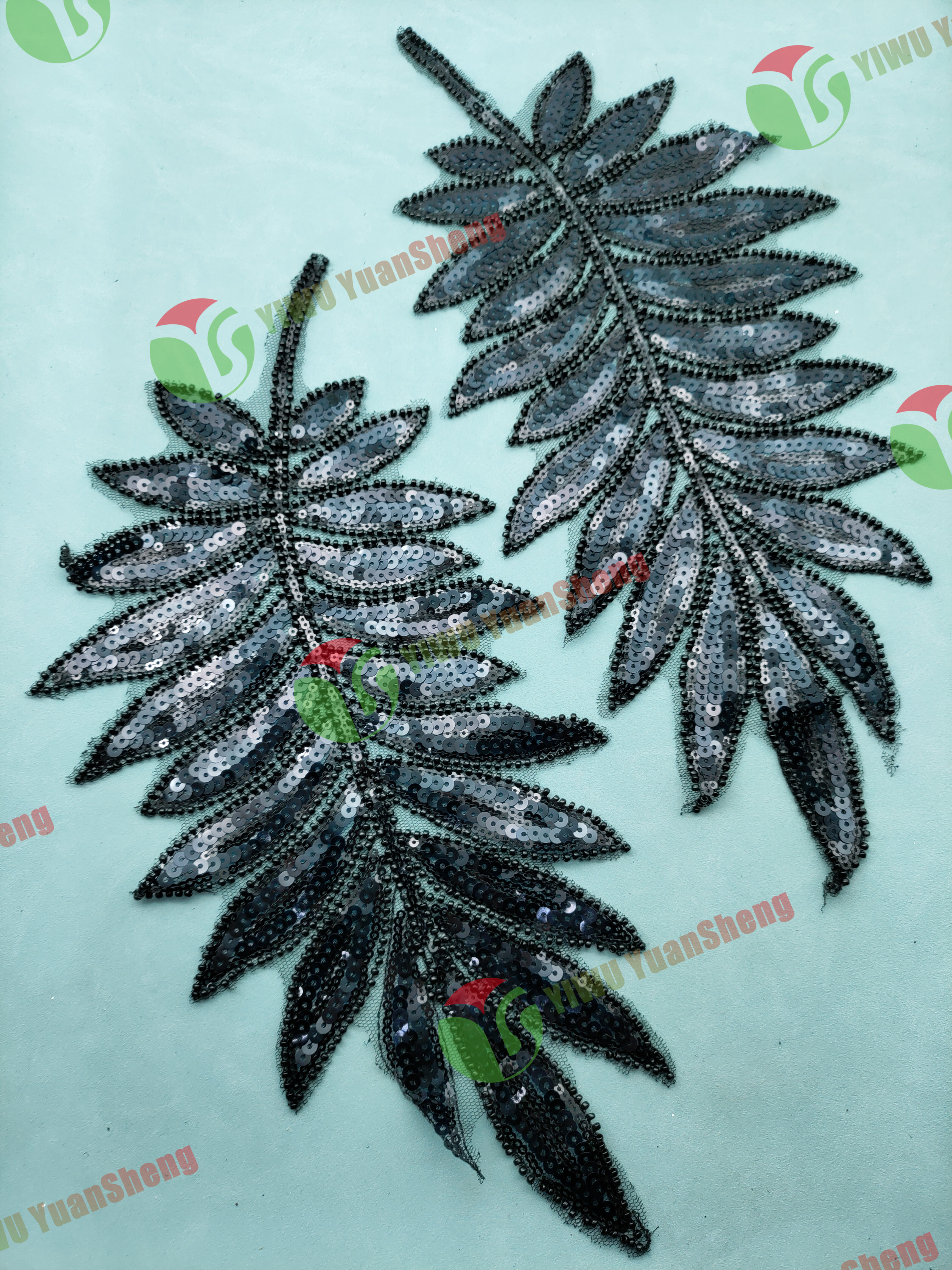 Glass bead mesh lace(pair) YS6100#