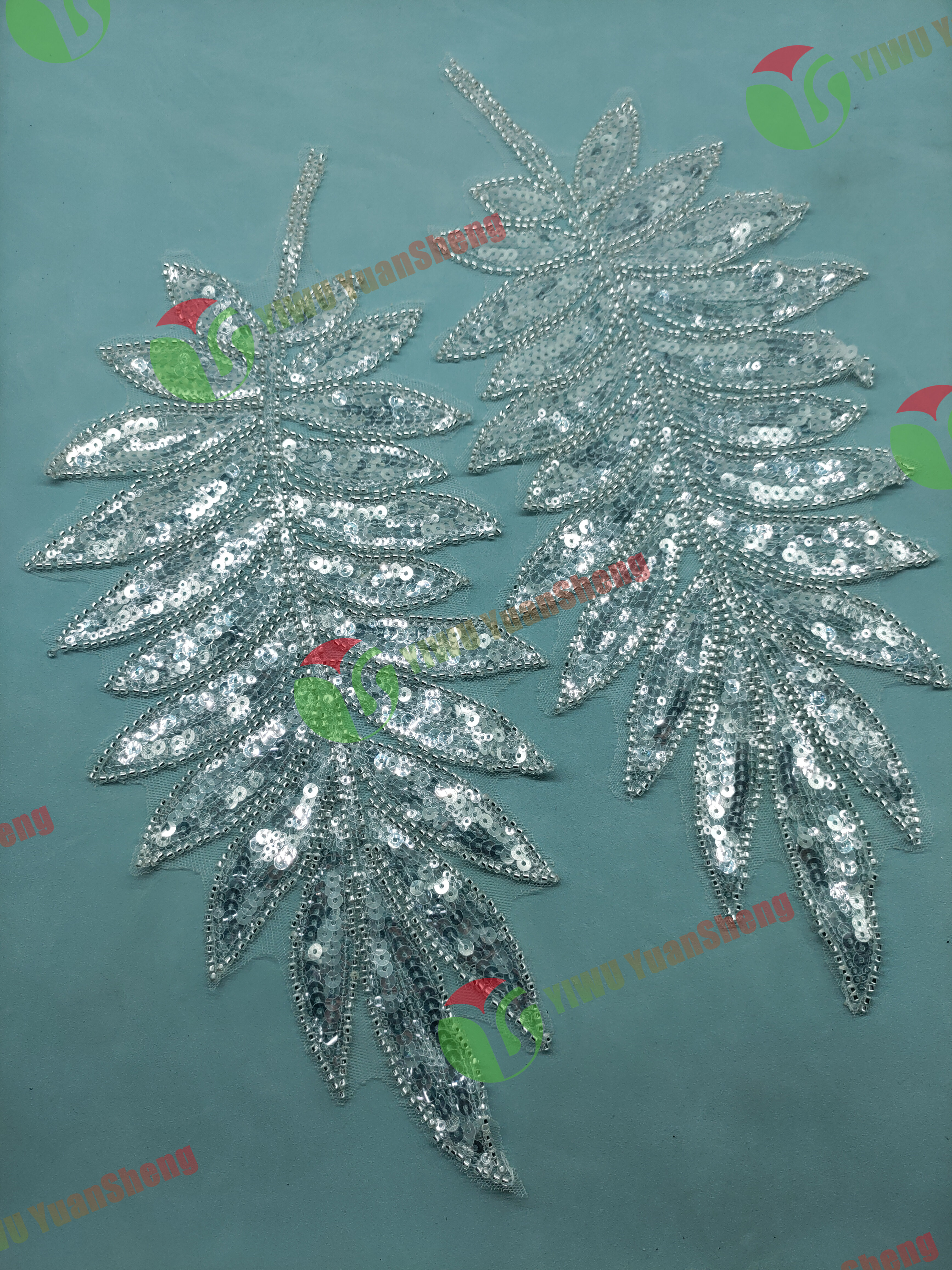 Glass bead mesh lace(pair) YS6100#