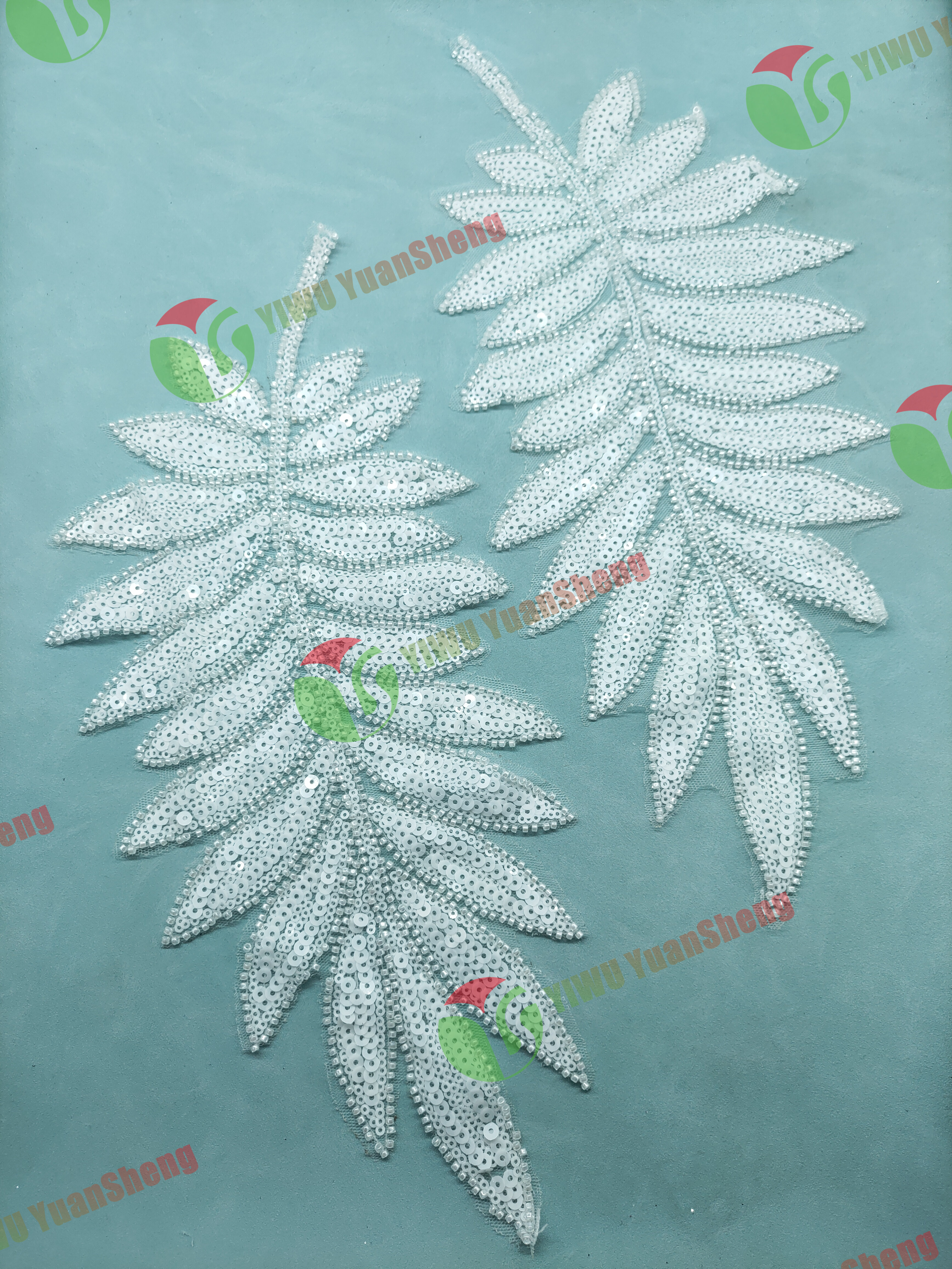 Glass bead mesh lace(pair) YS6100#