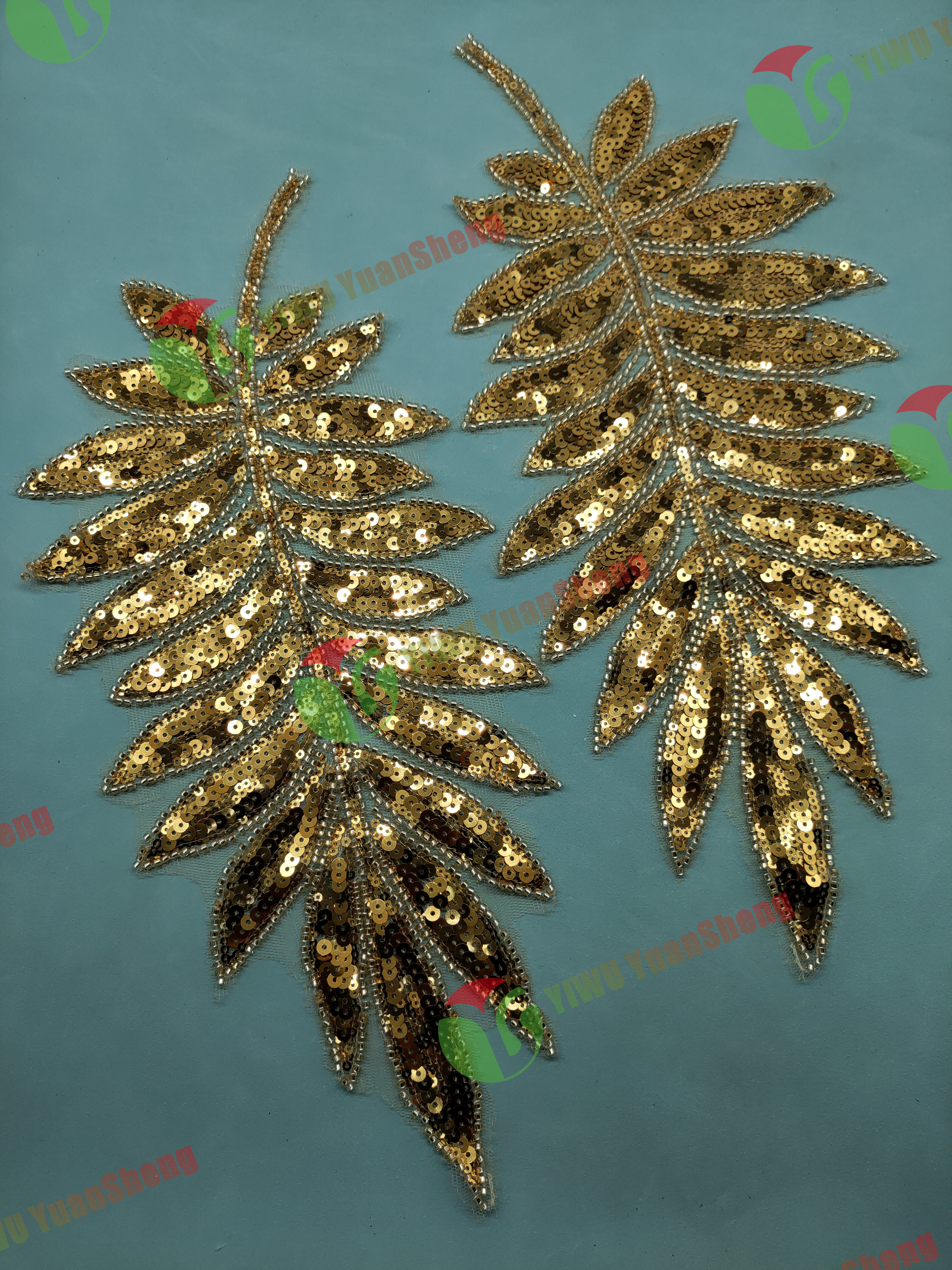 Glass bead mesh lace(pair) YS6100#