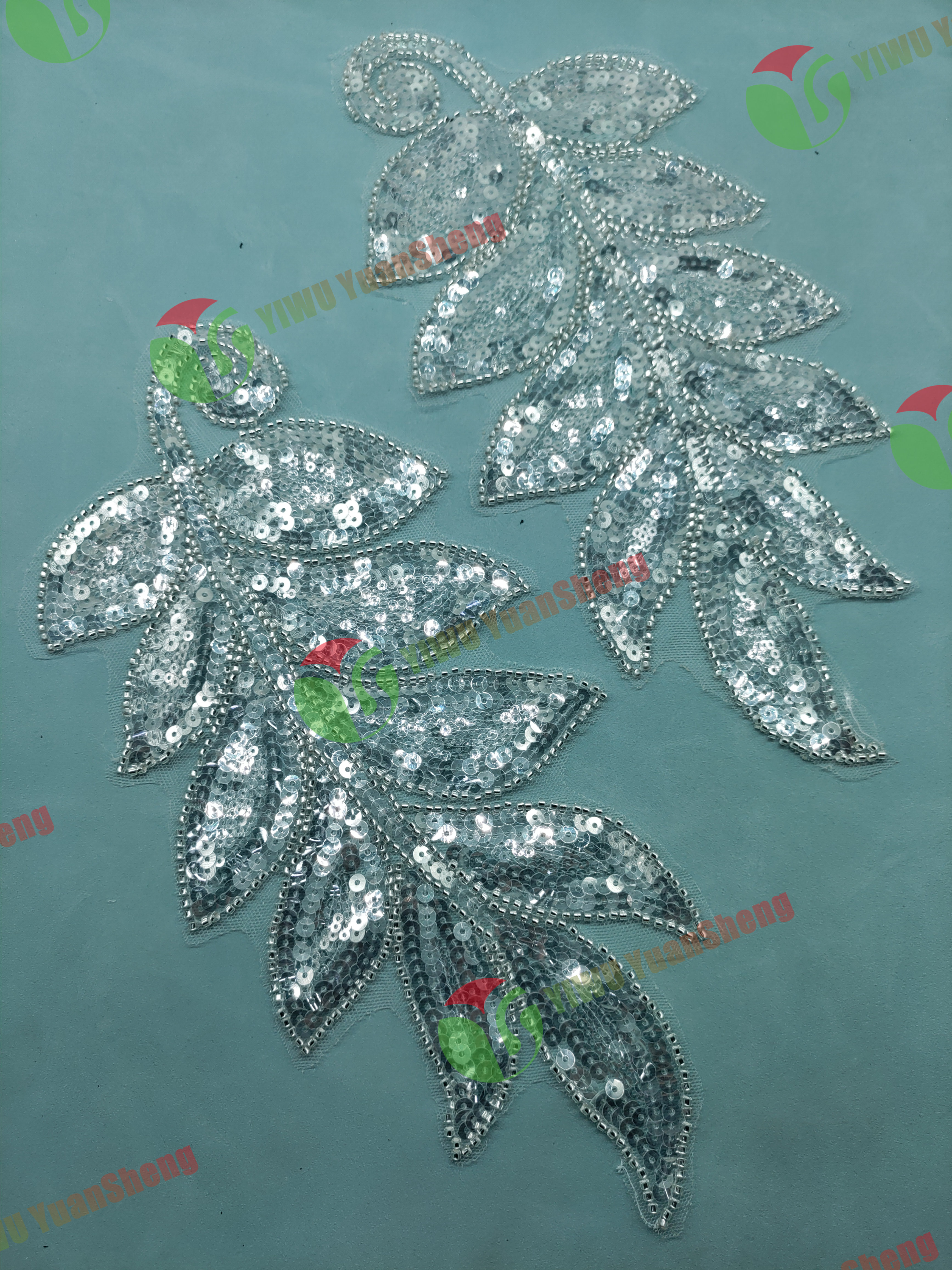 Glass bead mesh lace(pair) YS6103#