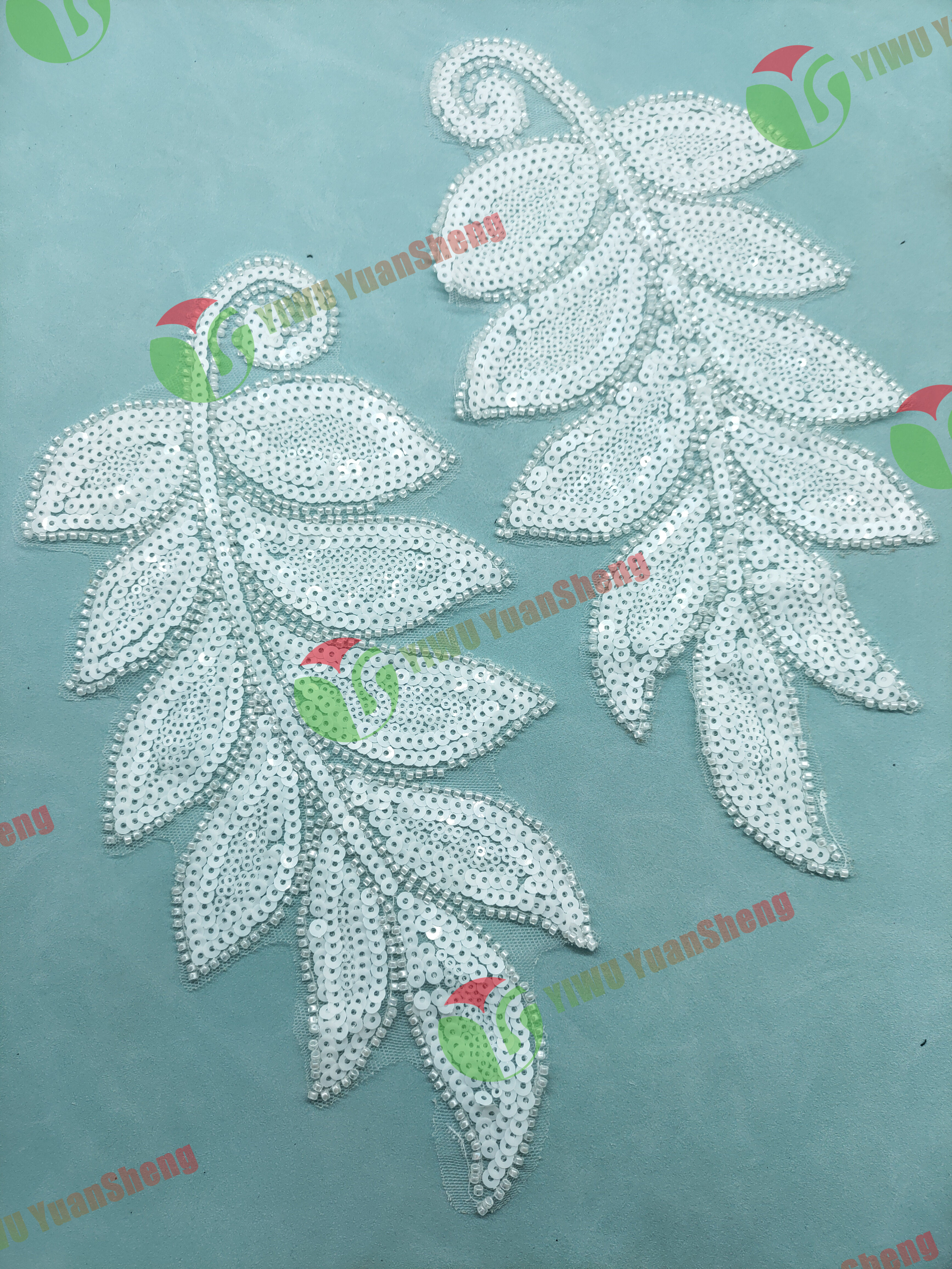 Glass bead mesh lace(pair) YS6103#