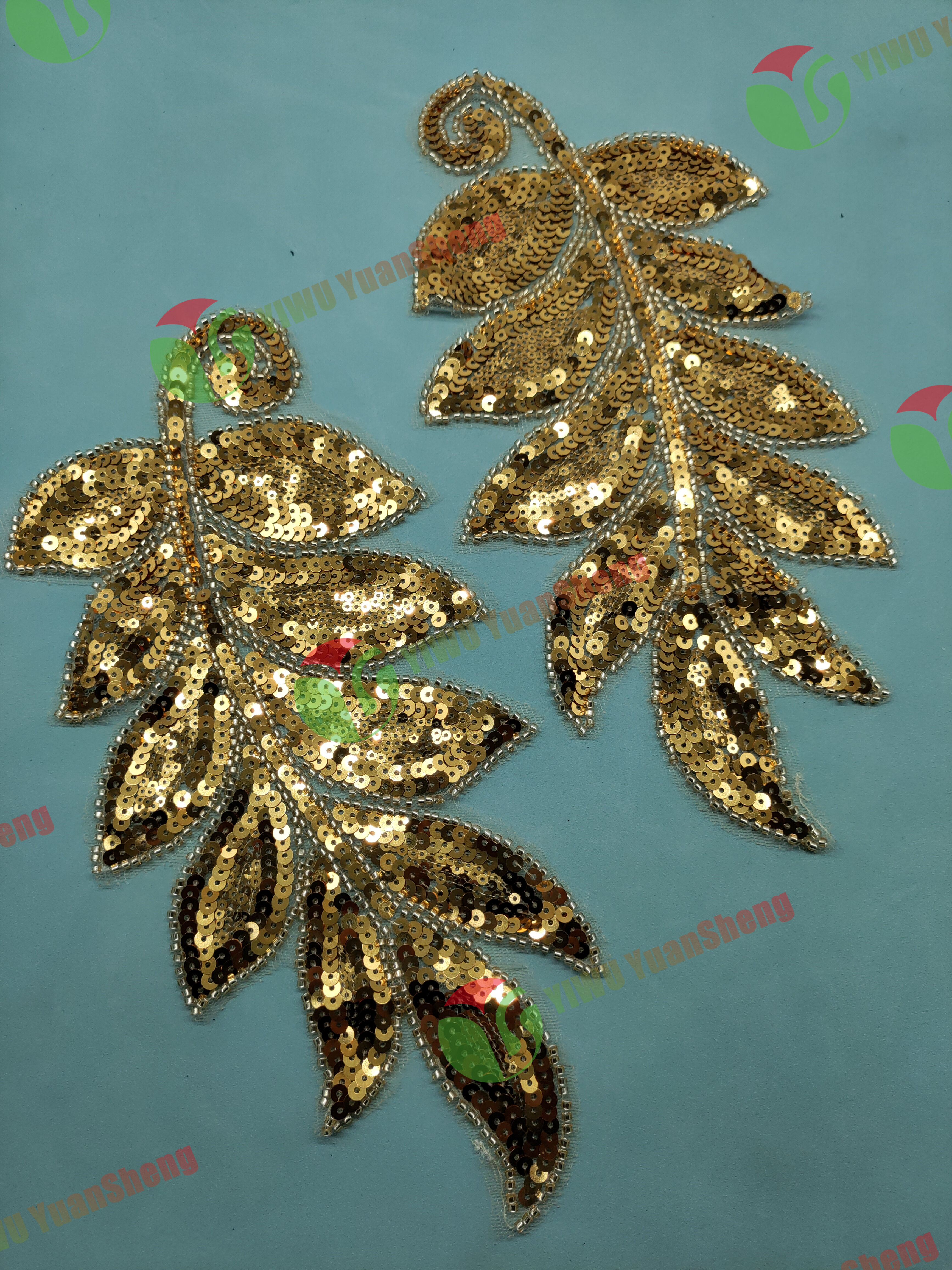 Glass bead mesh lace(pair) YS6103#