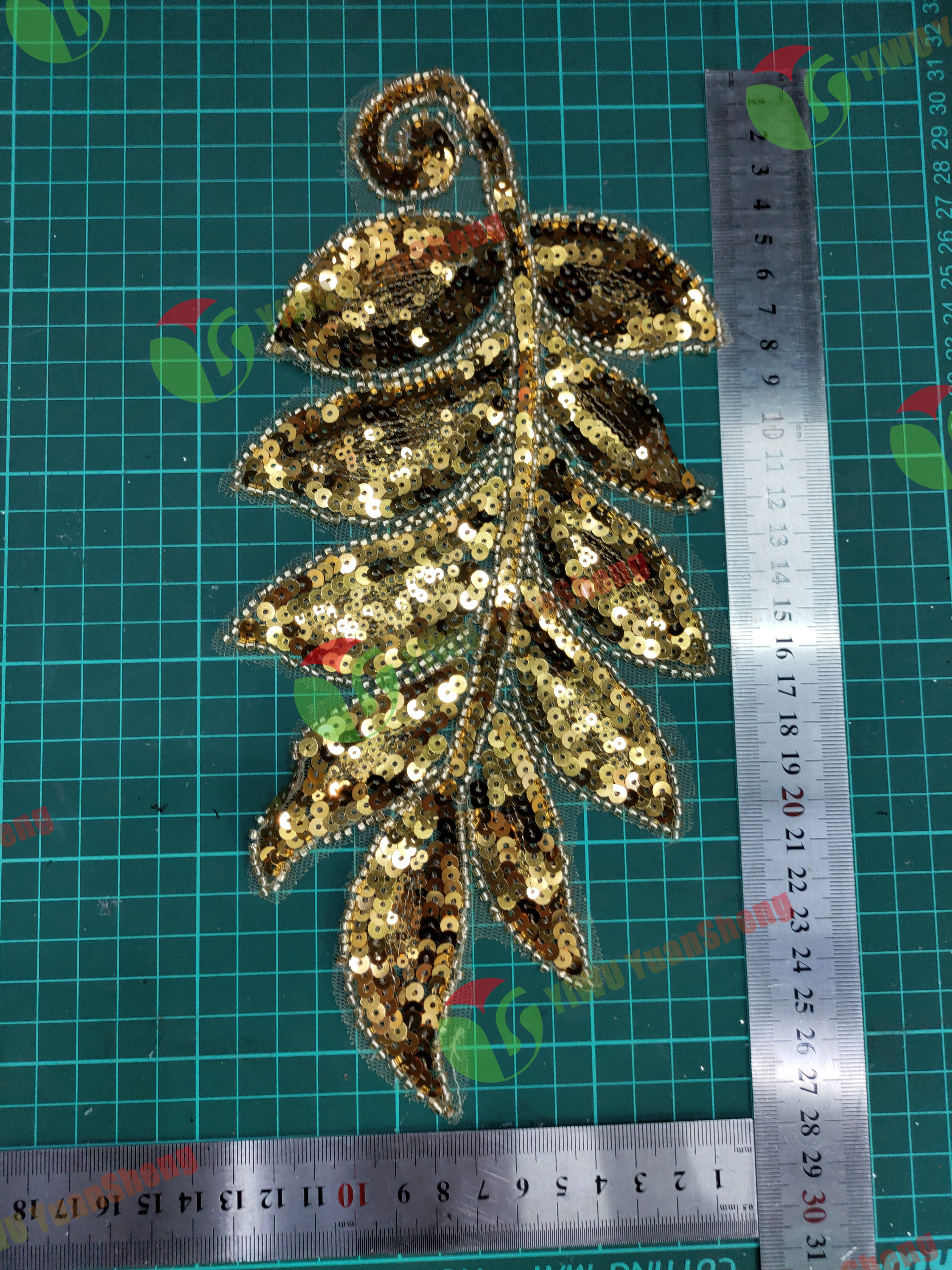 Glass bead mesh lace(pair) YS6103#