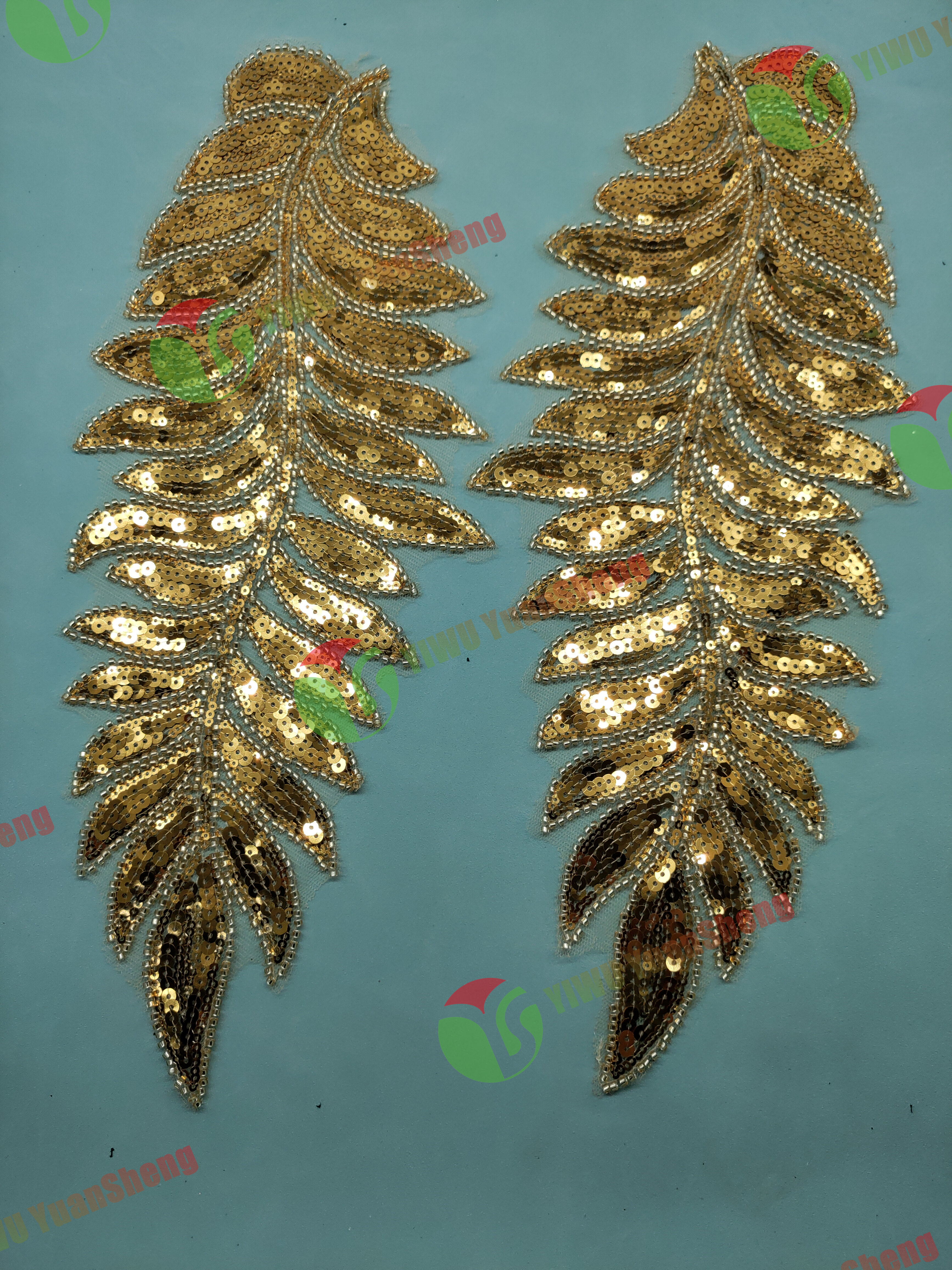 Glass bead mesh lace(pair) YS6106#