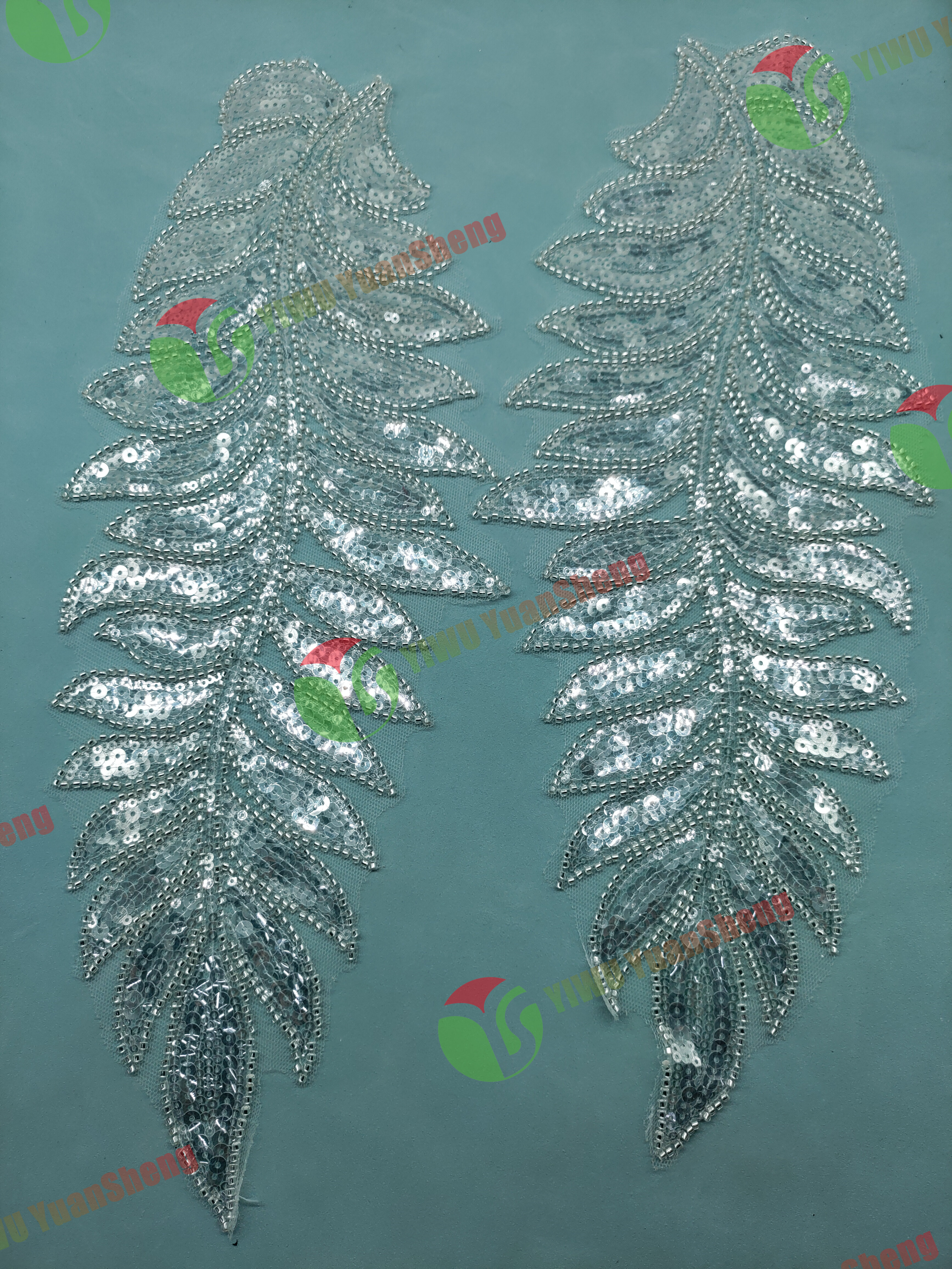 Glass bead mesh lace(pair) YS6106#