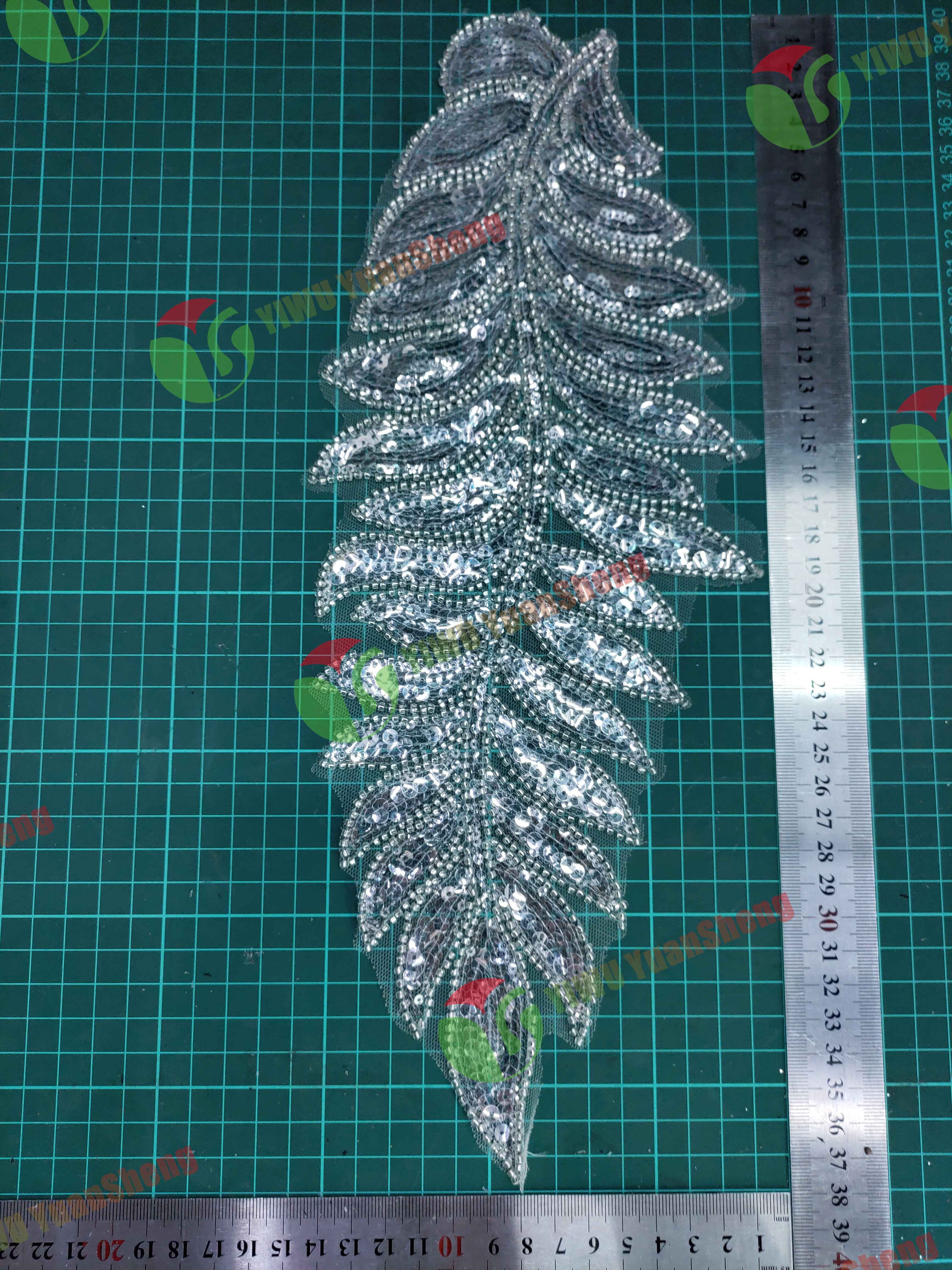 Glass bead mesh lace(pair) YS6106#