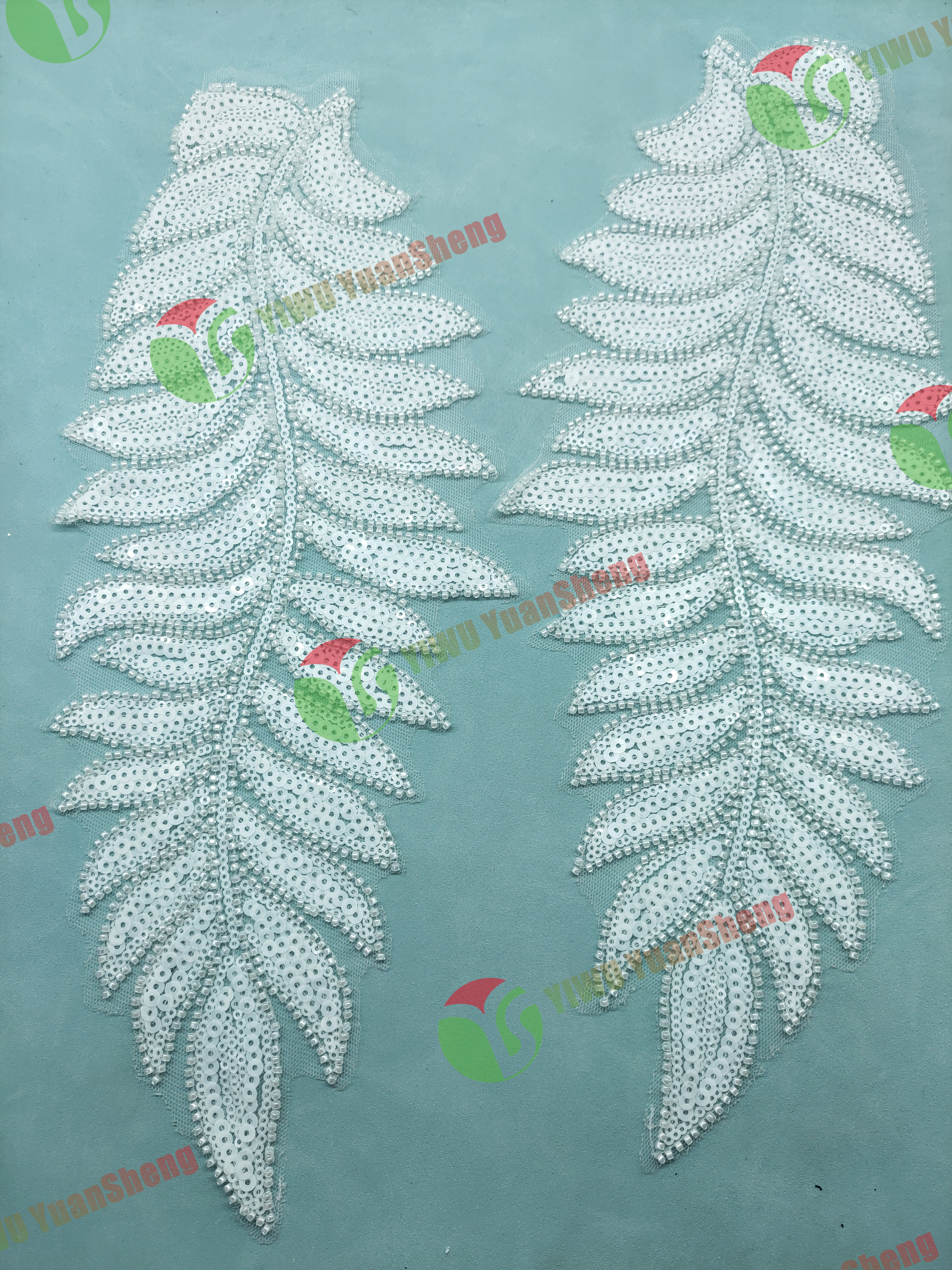 Glass bead mesh lace(pair) YS6106#