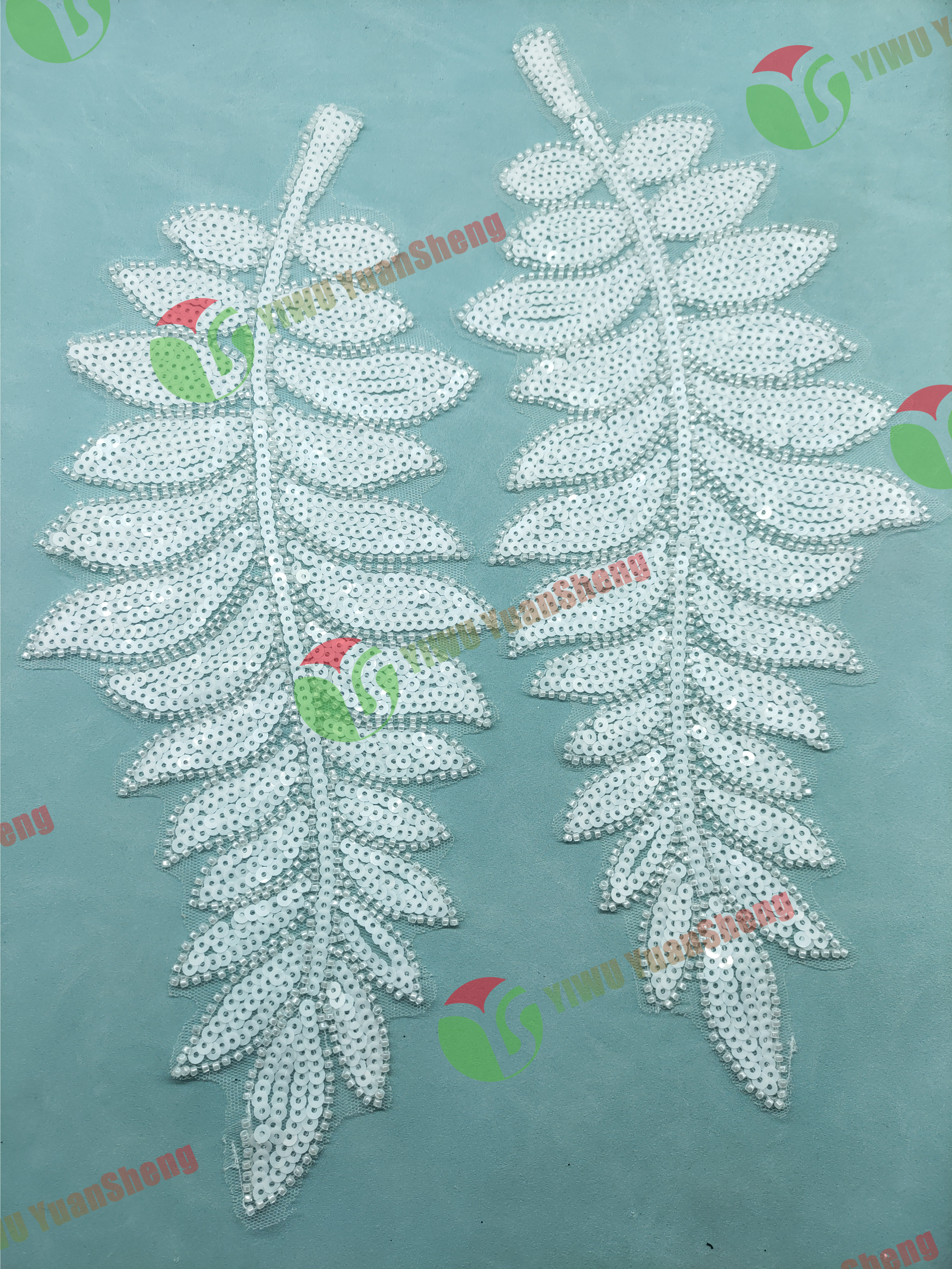 Glass bead mesh lace(pair) YS6109#