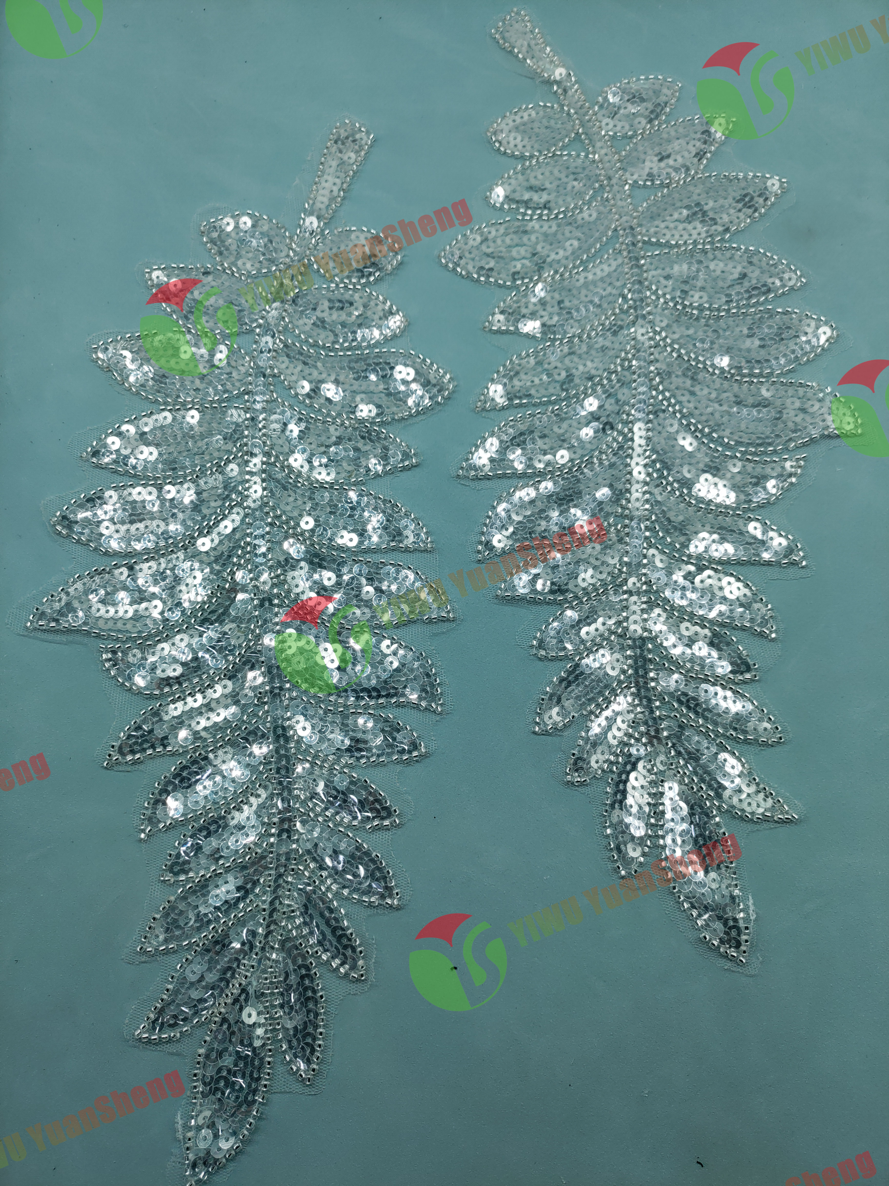 Glass bead mesh lace(pair) YS6109#