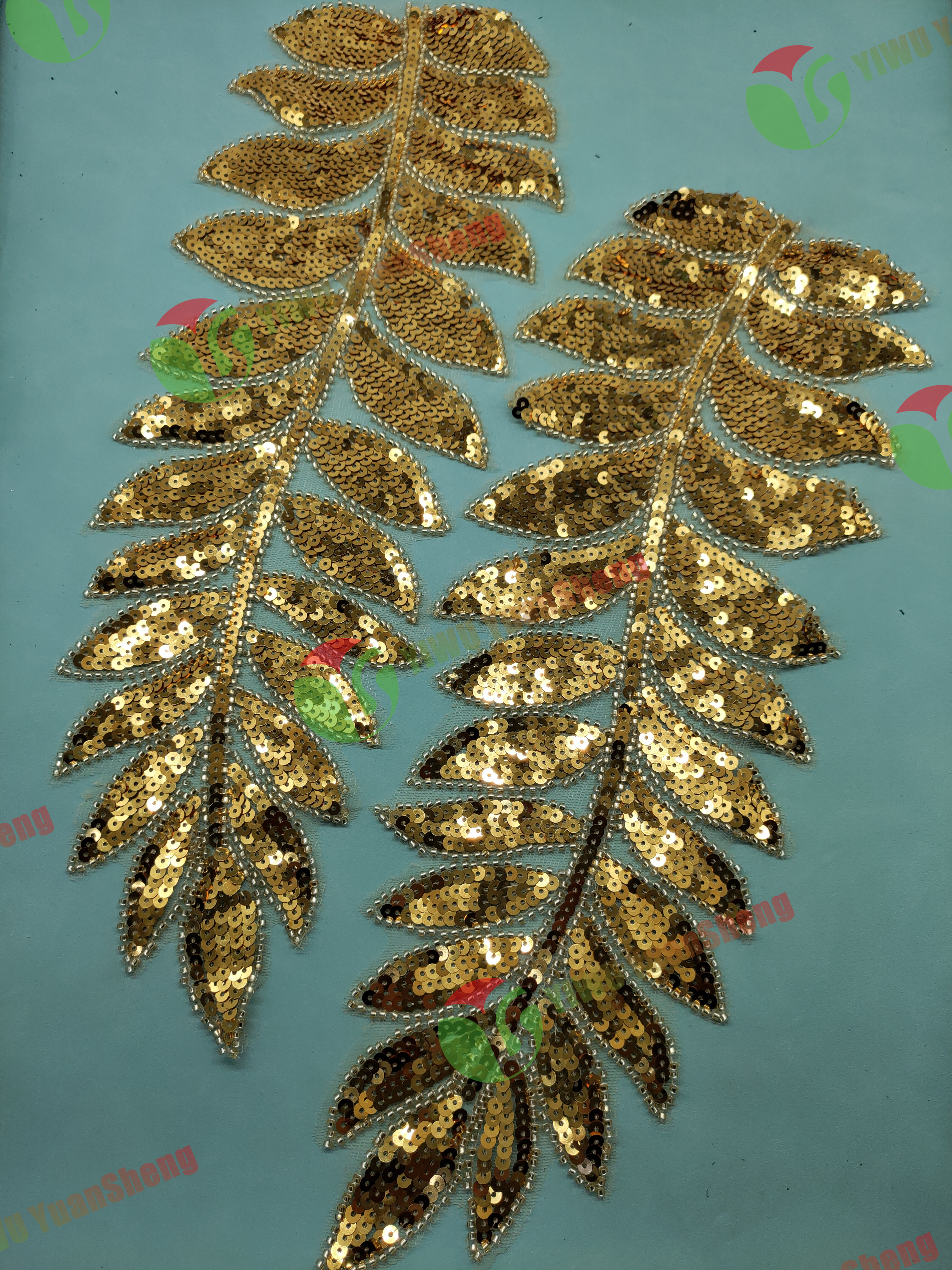 Glass bead mesh lace(pair) YS6127#