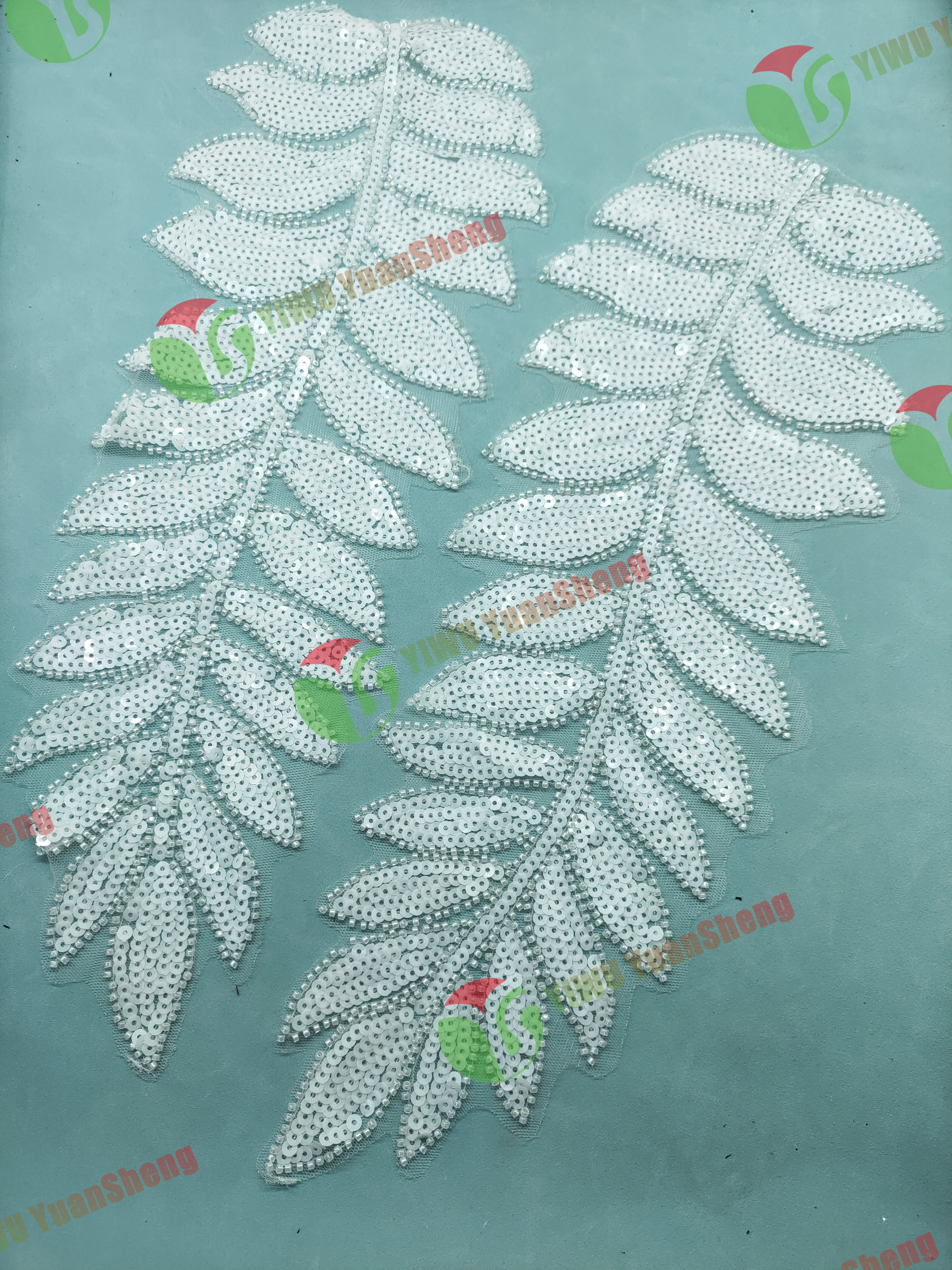 Glass bead mesh lace(pair) YS6127#