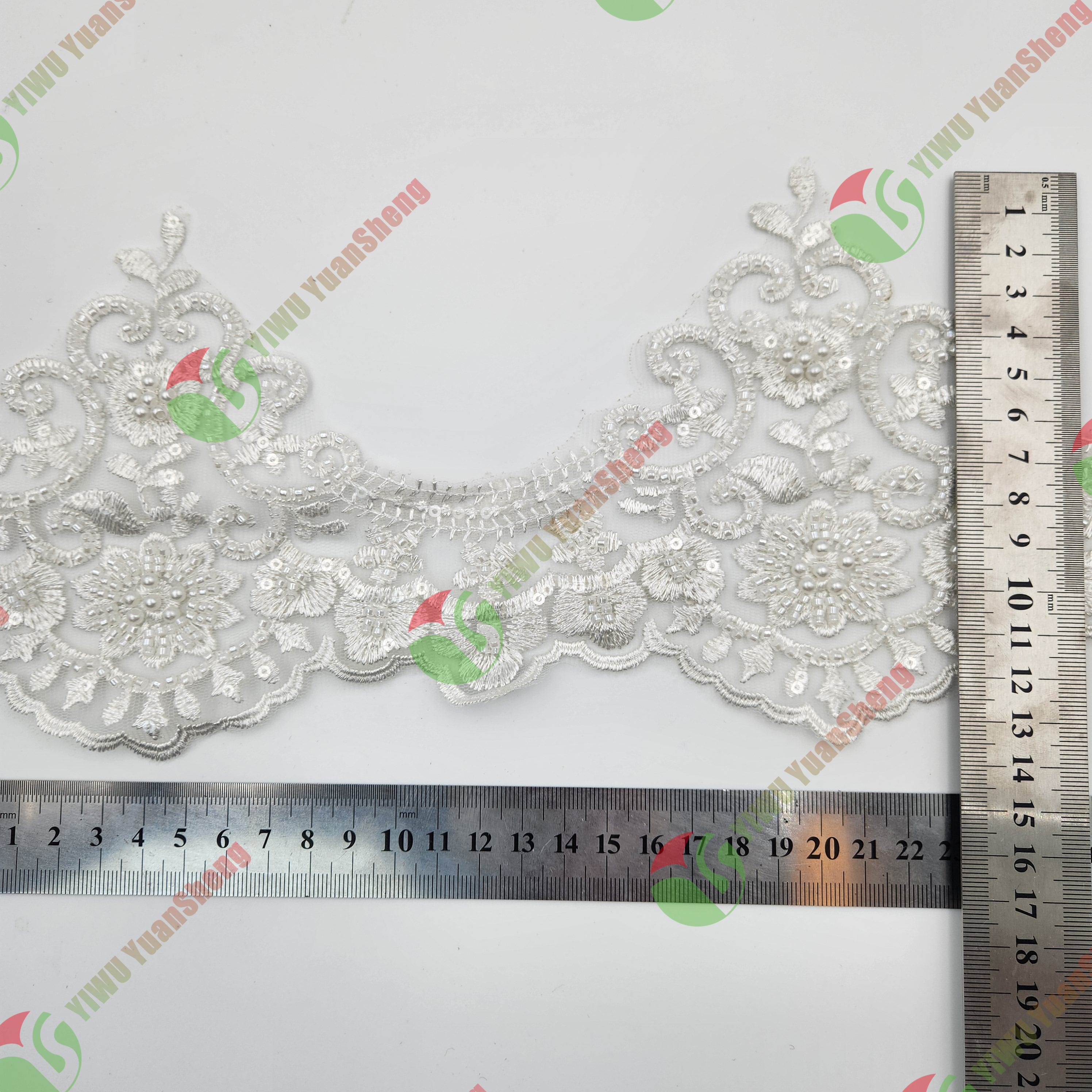 Glass bead mesh lace YS5003#