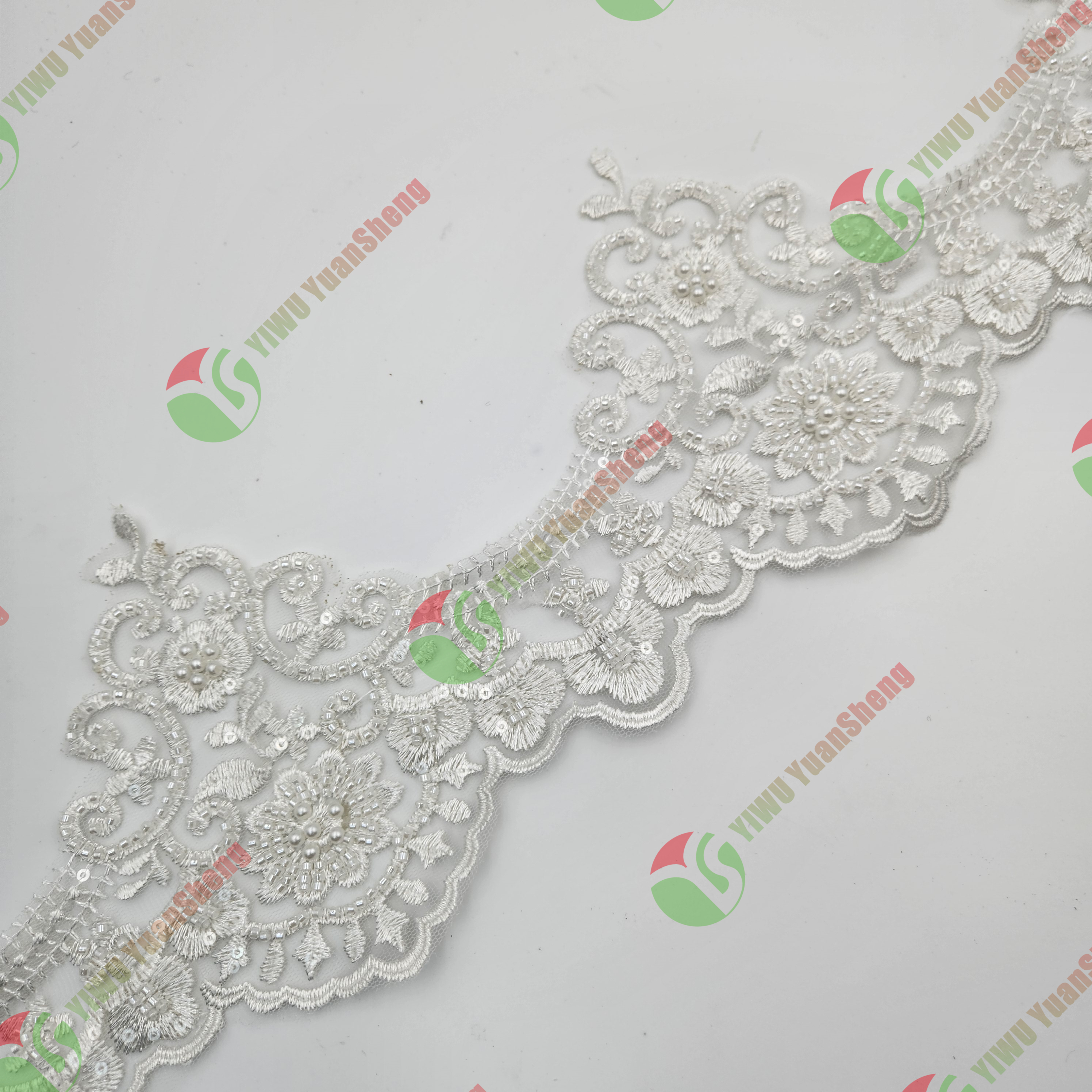 Glass bead mesh lace YS5003#