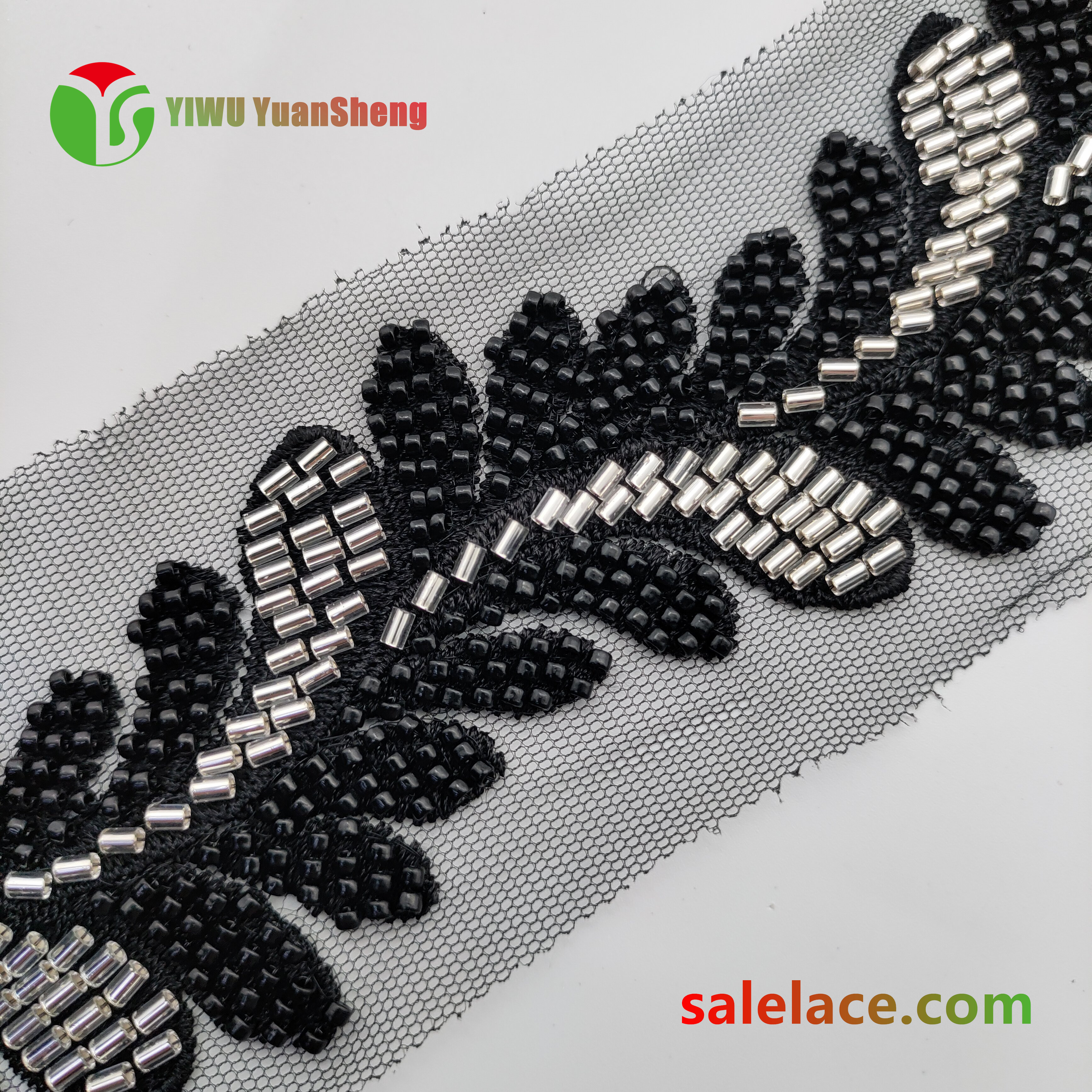 Glass bead mesh lace YS4009#