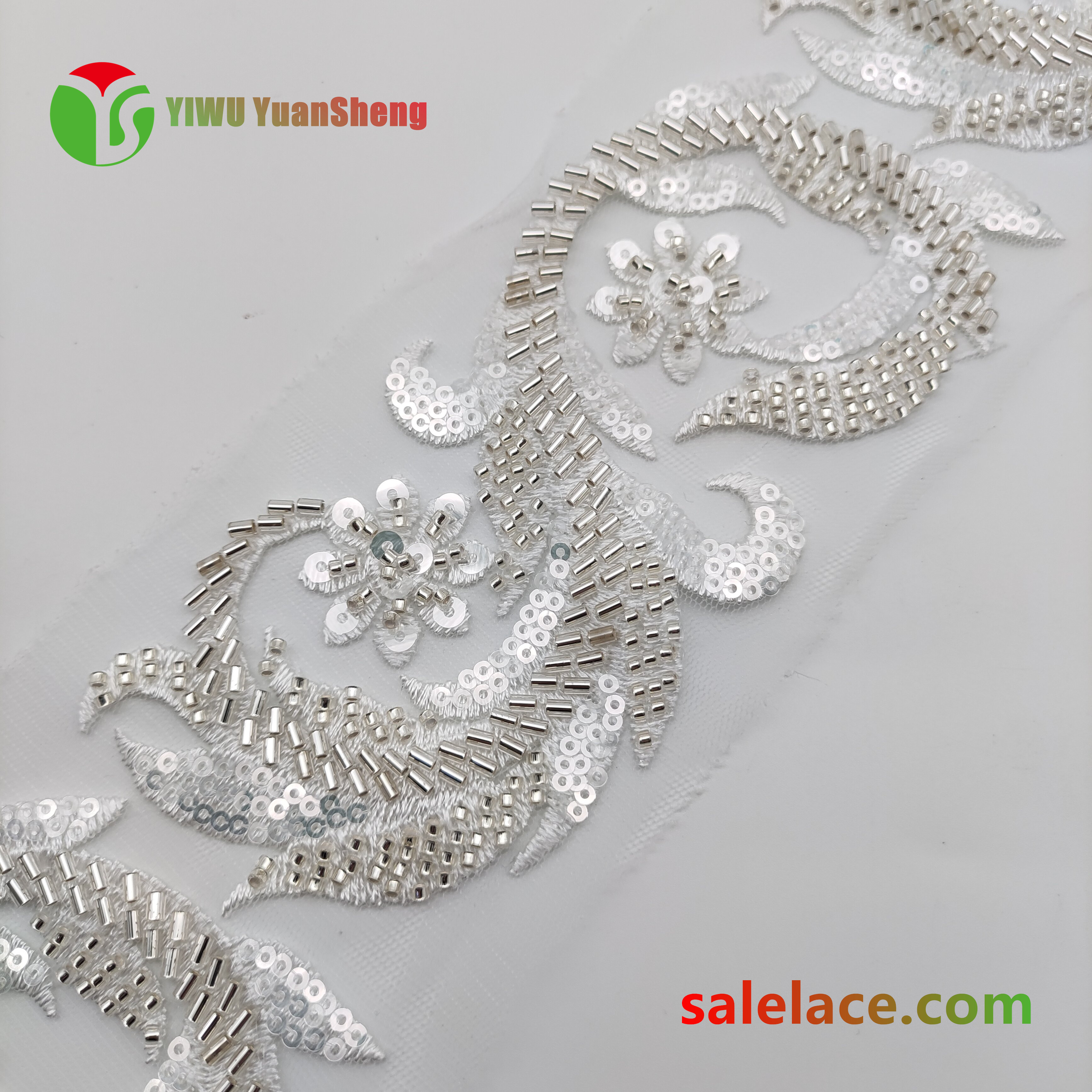 Glass bead mesh lace YS4015#