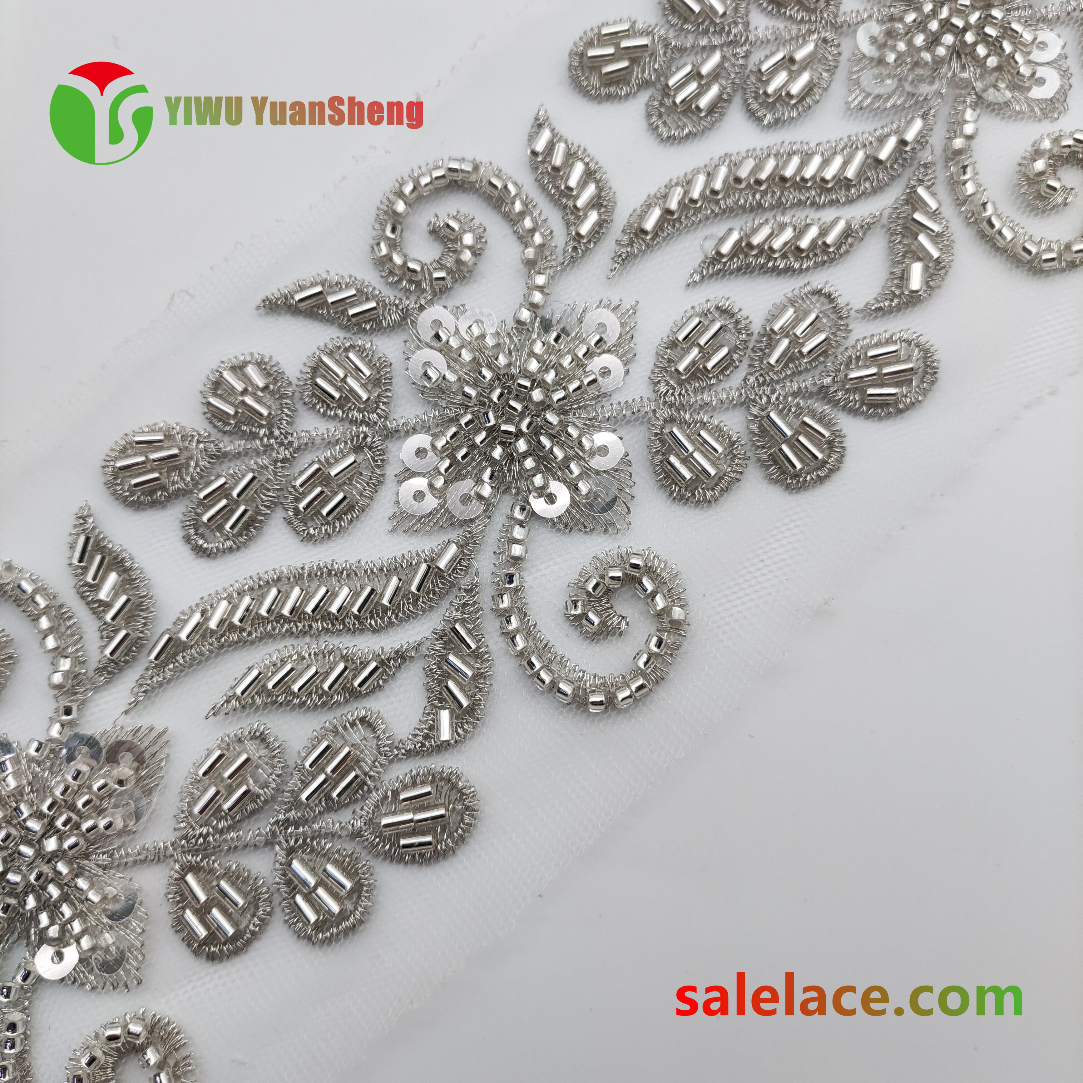 Glass bead mesh lace YS4026#