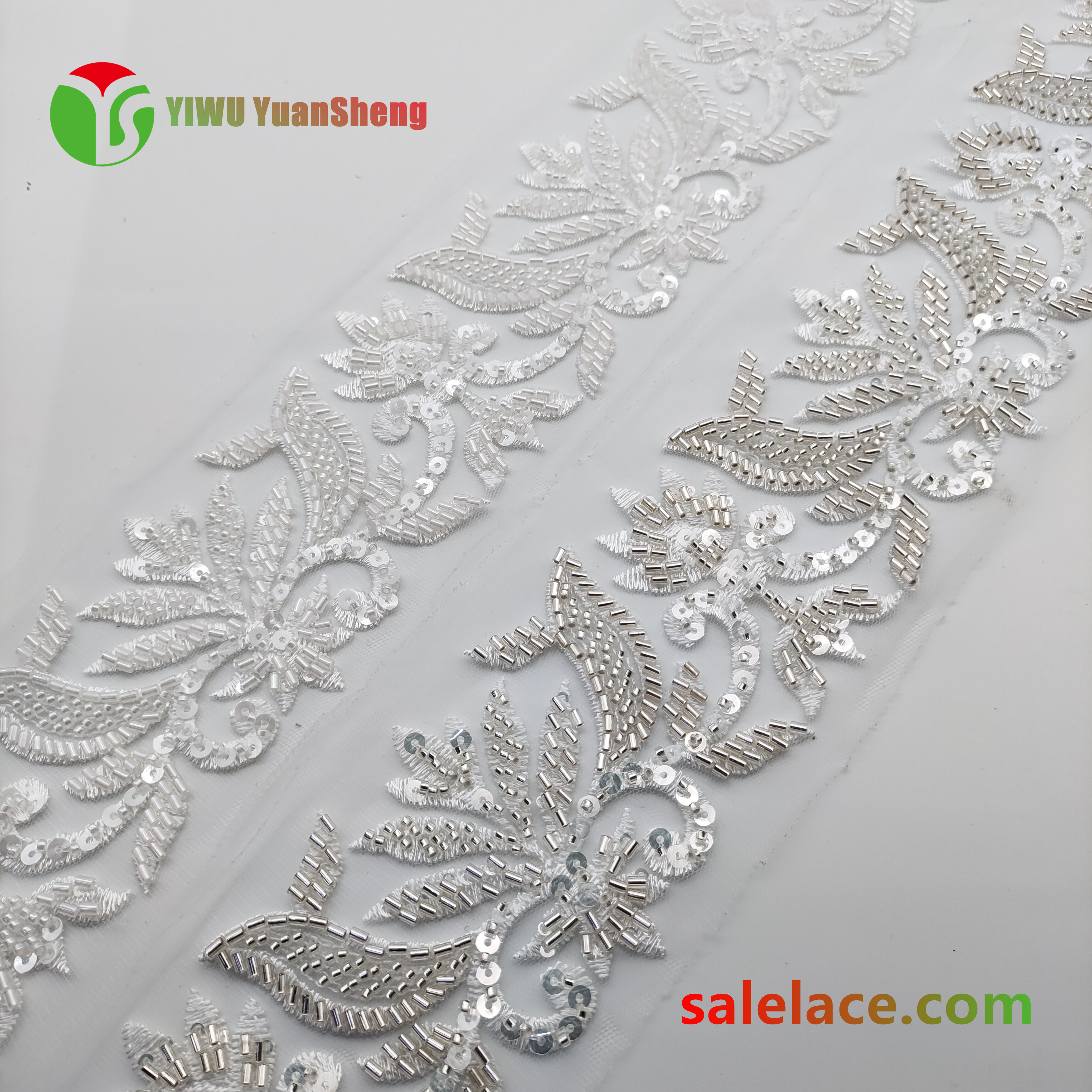Glass bead mesh lace YS4030#