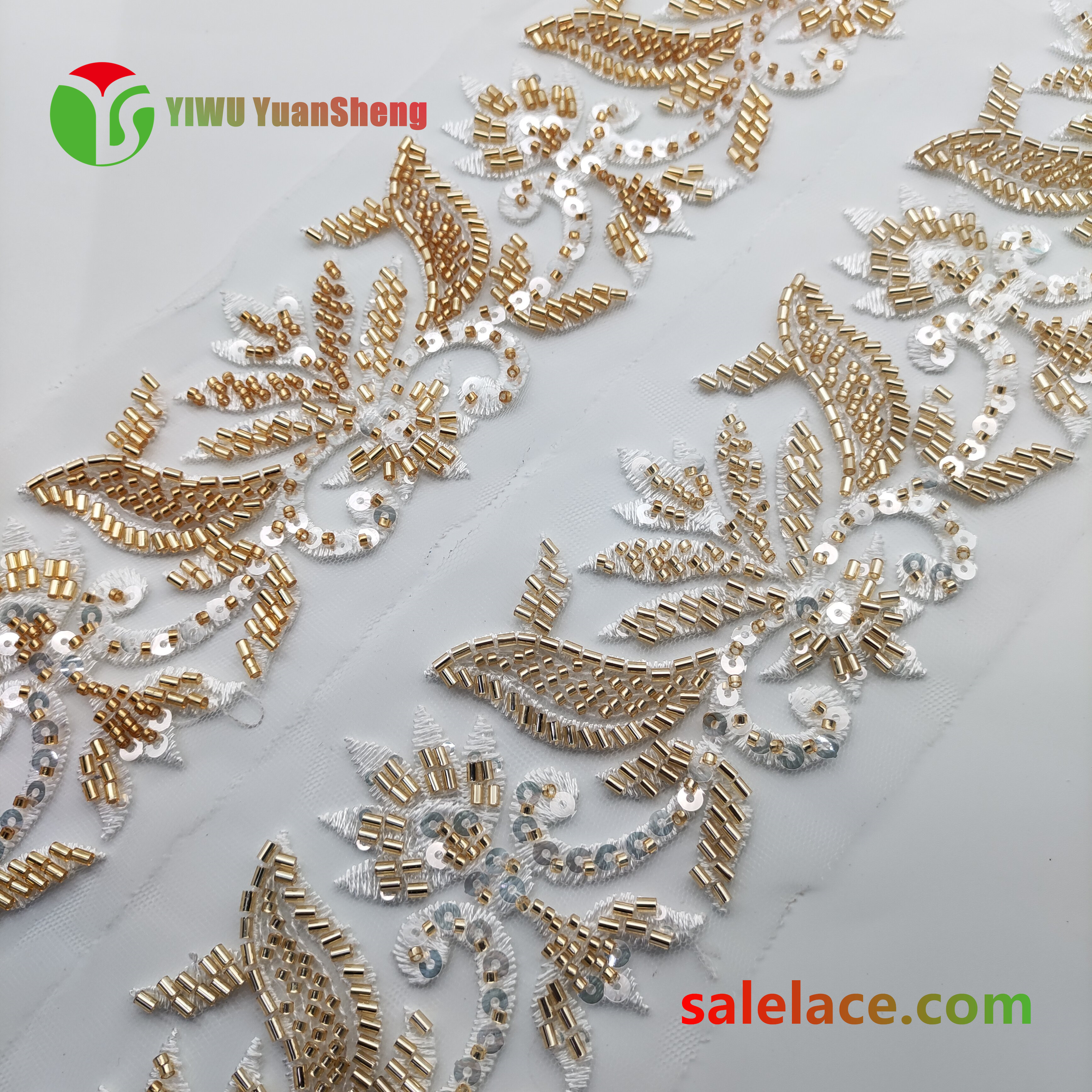 Glass bead mesh lace YS4030#