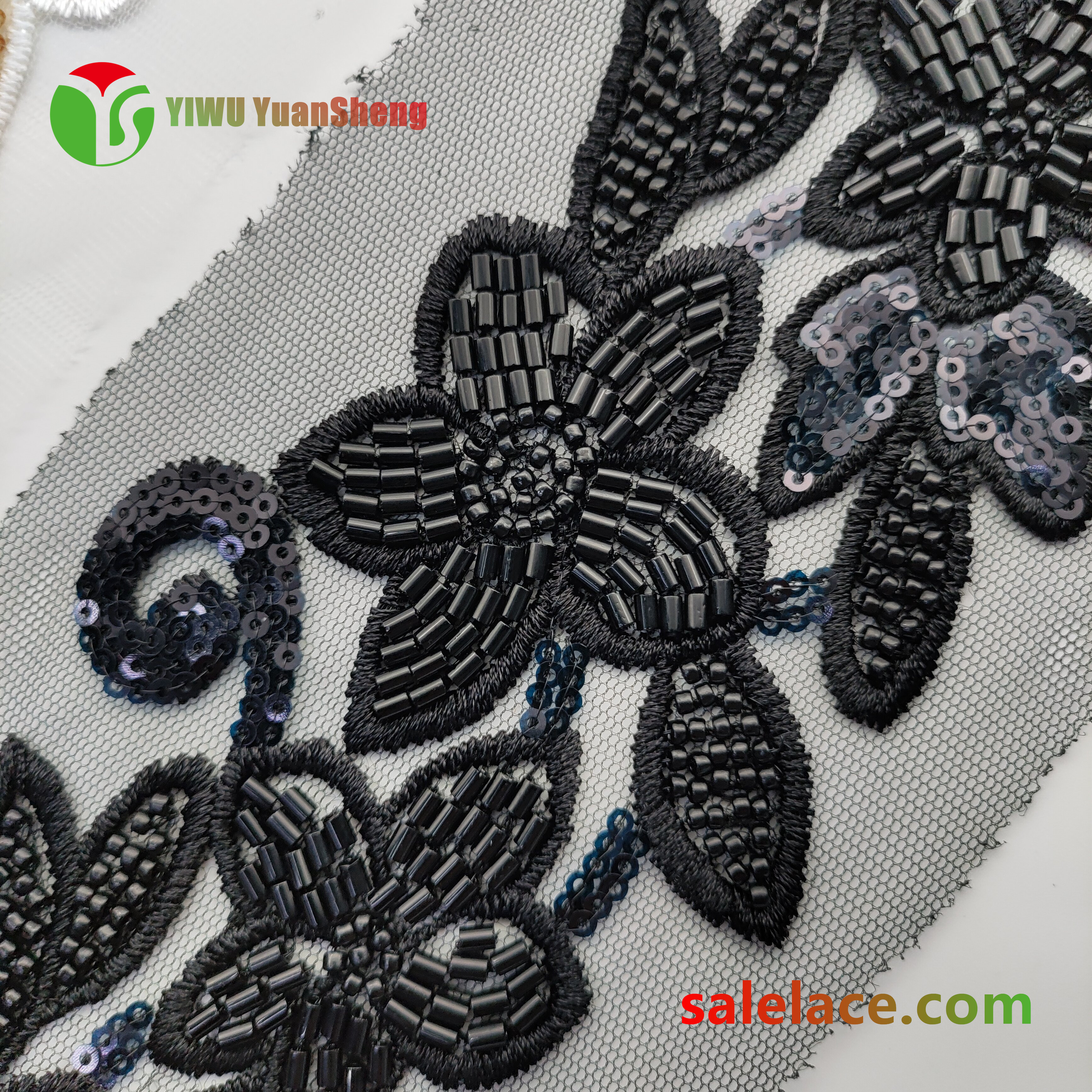 Glass bead mesh lace YS4035#