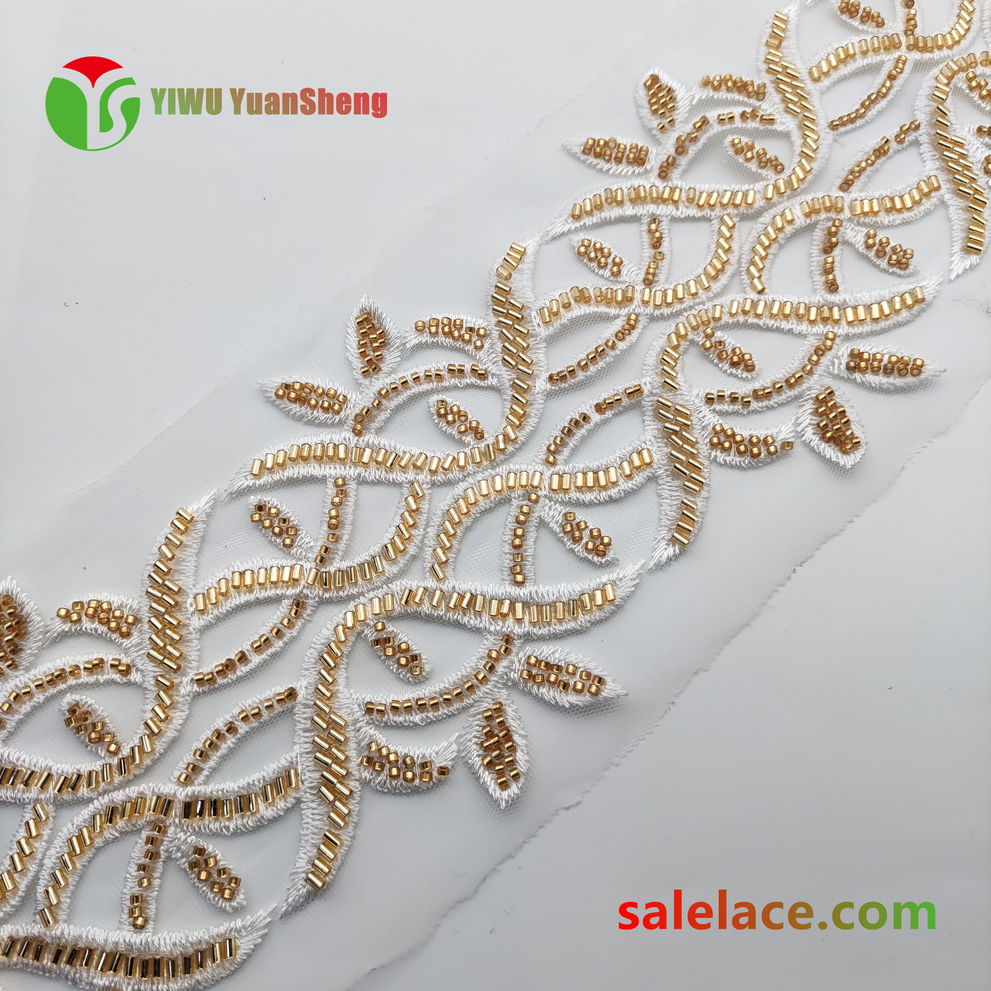 Glass bead mesh lace YS4050#