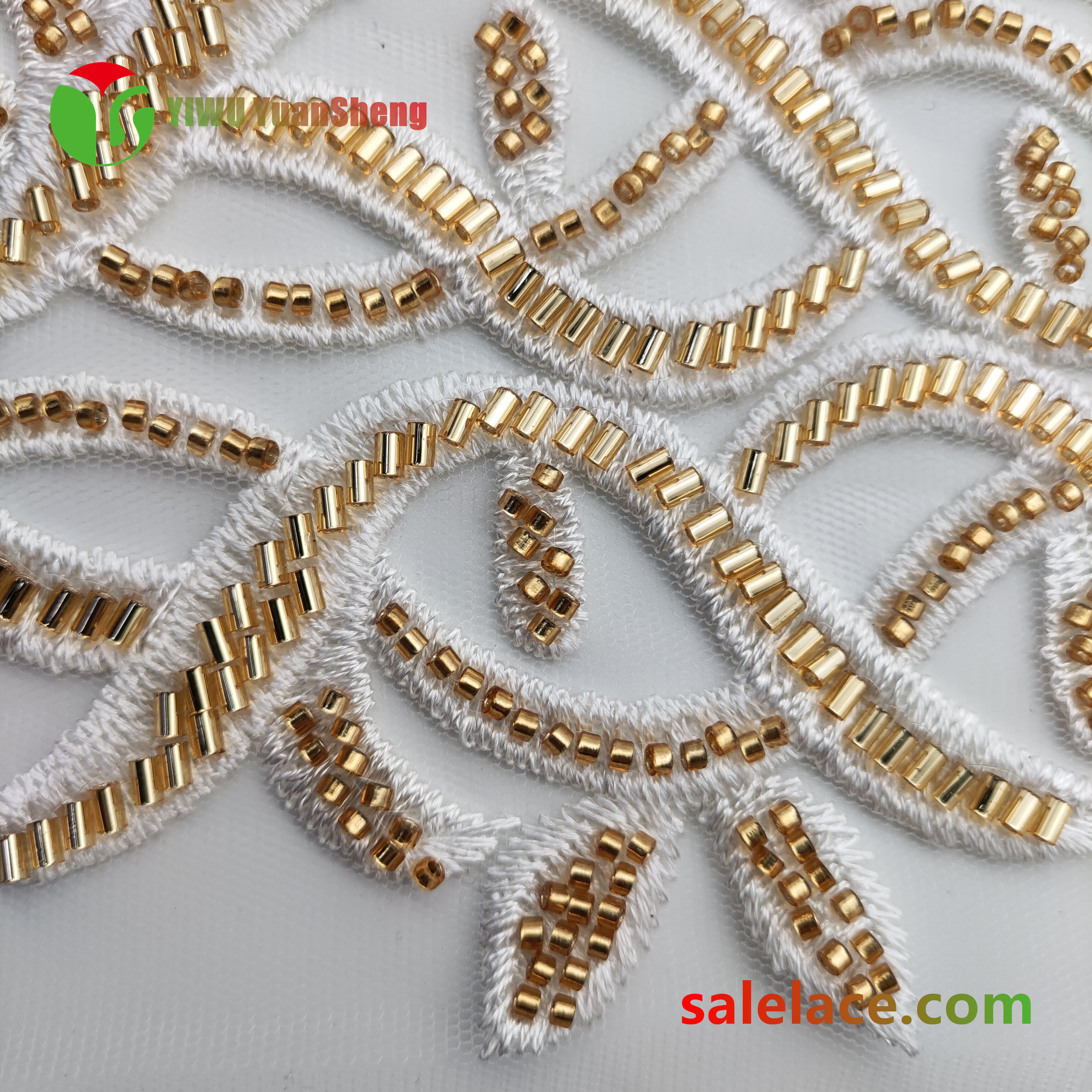 Glass bead mesh lace YS4050#