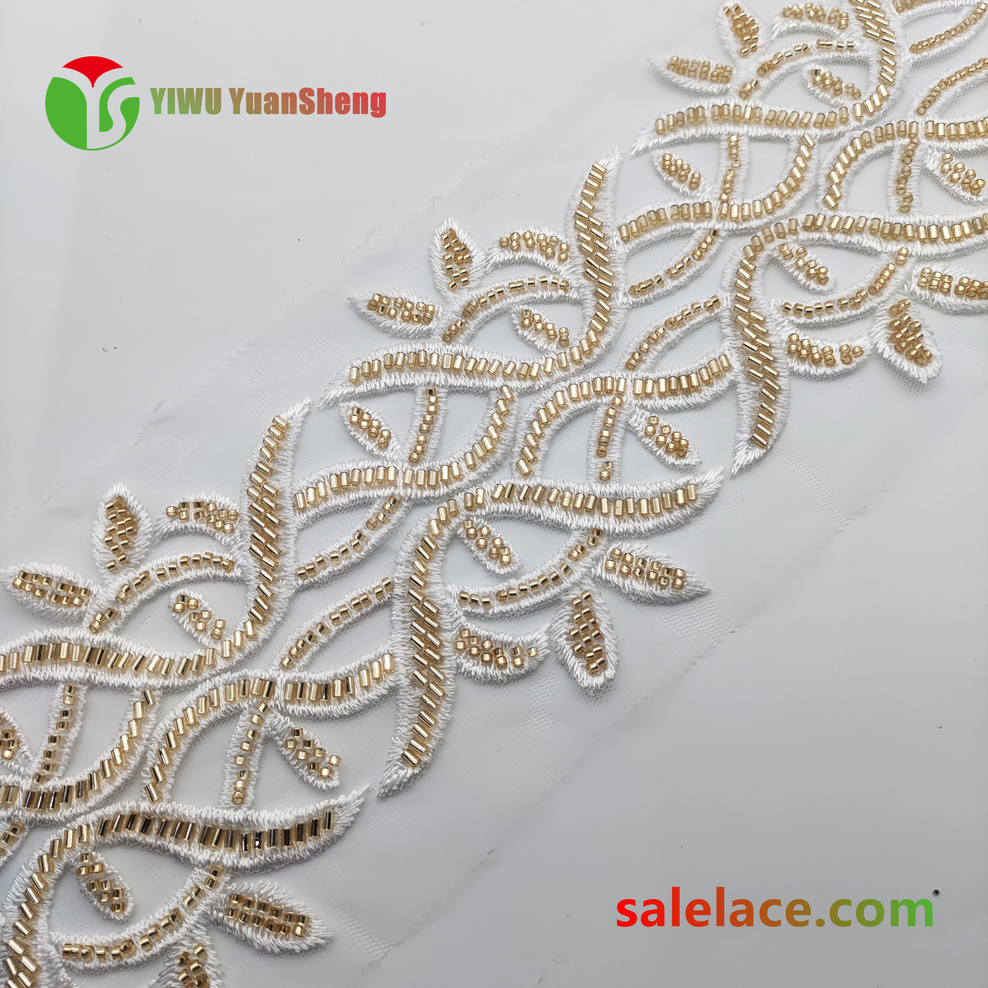 Glass bead mesh lace YS4050#