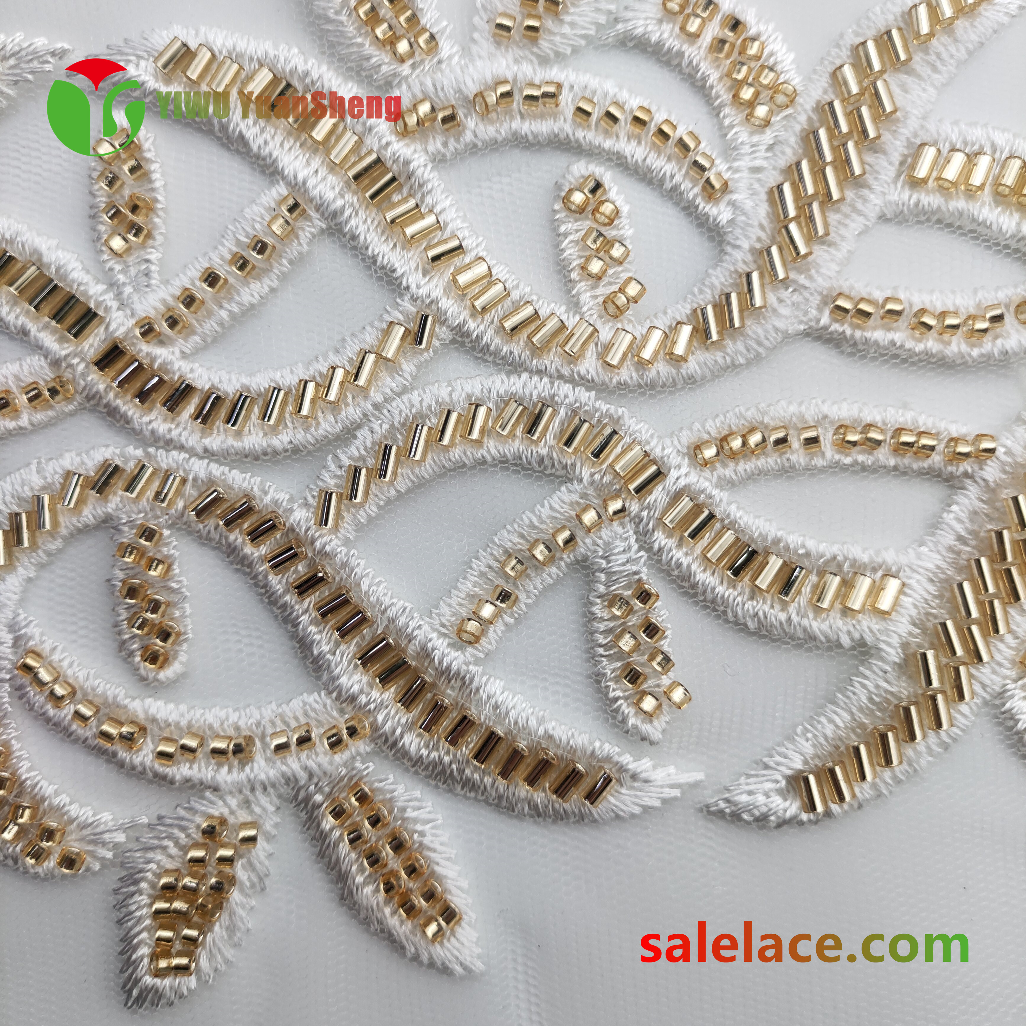 Glass bead mesh lace YS4050#
