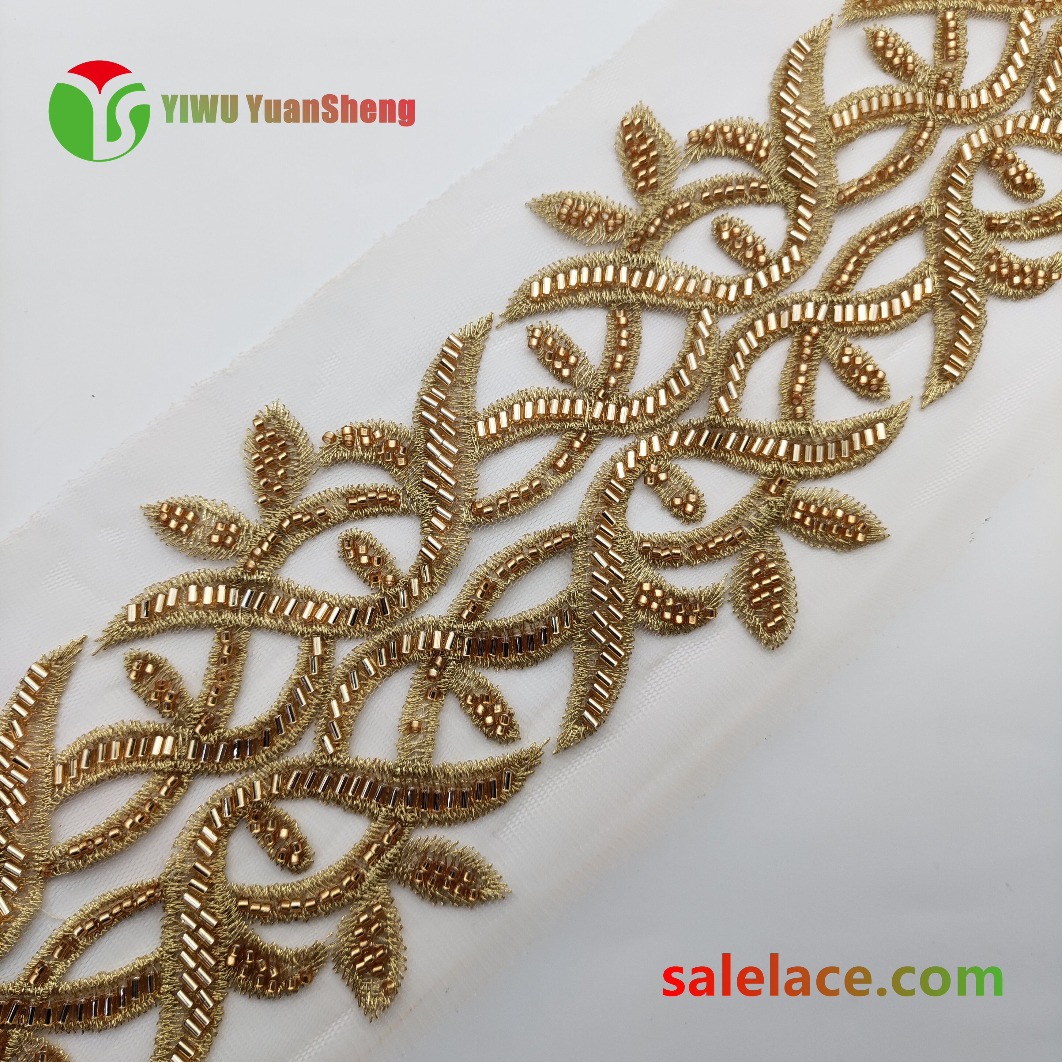 Glass bead mesh lace YS4050#