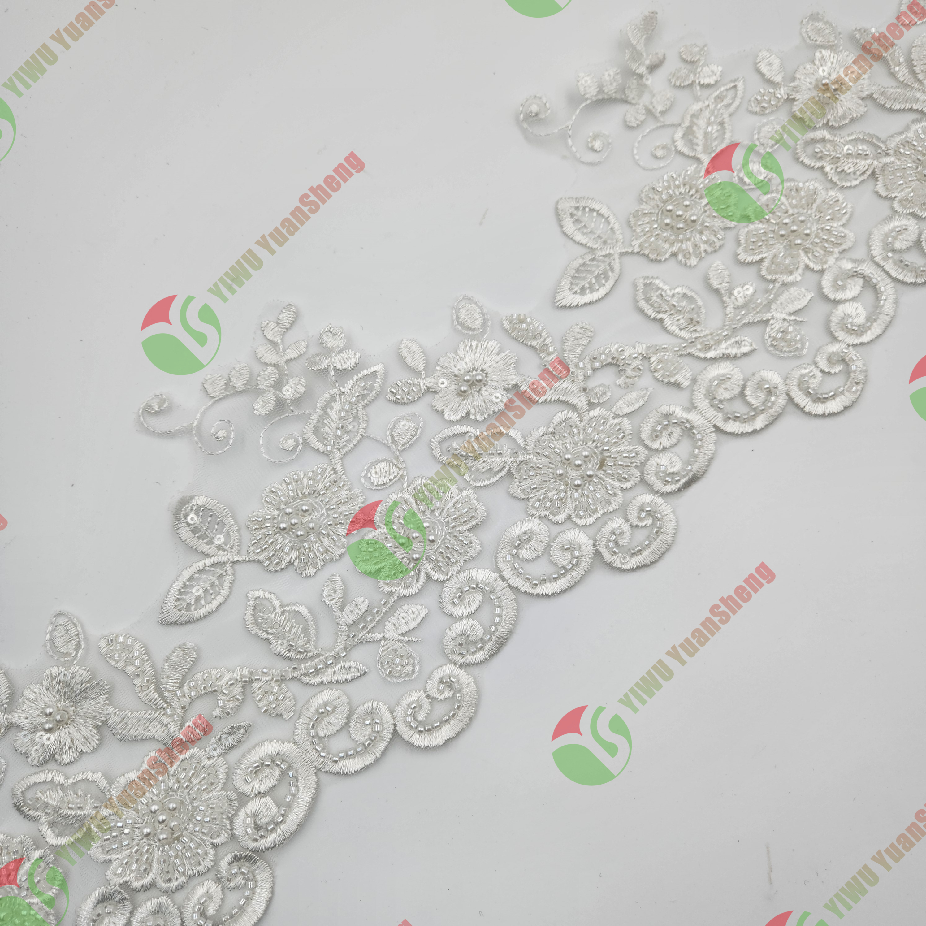 Glass bead mesh lace YS5013#