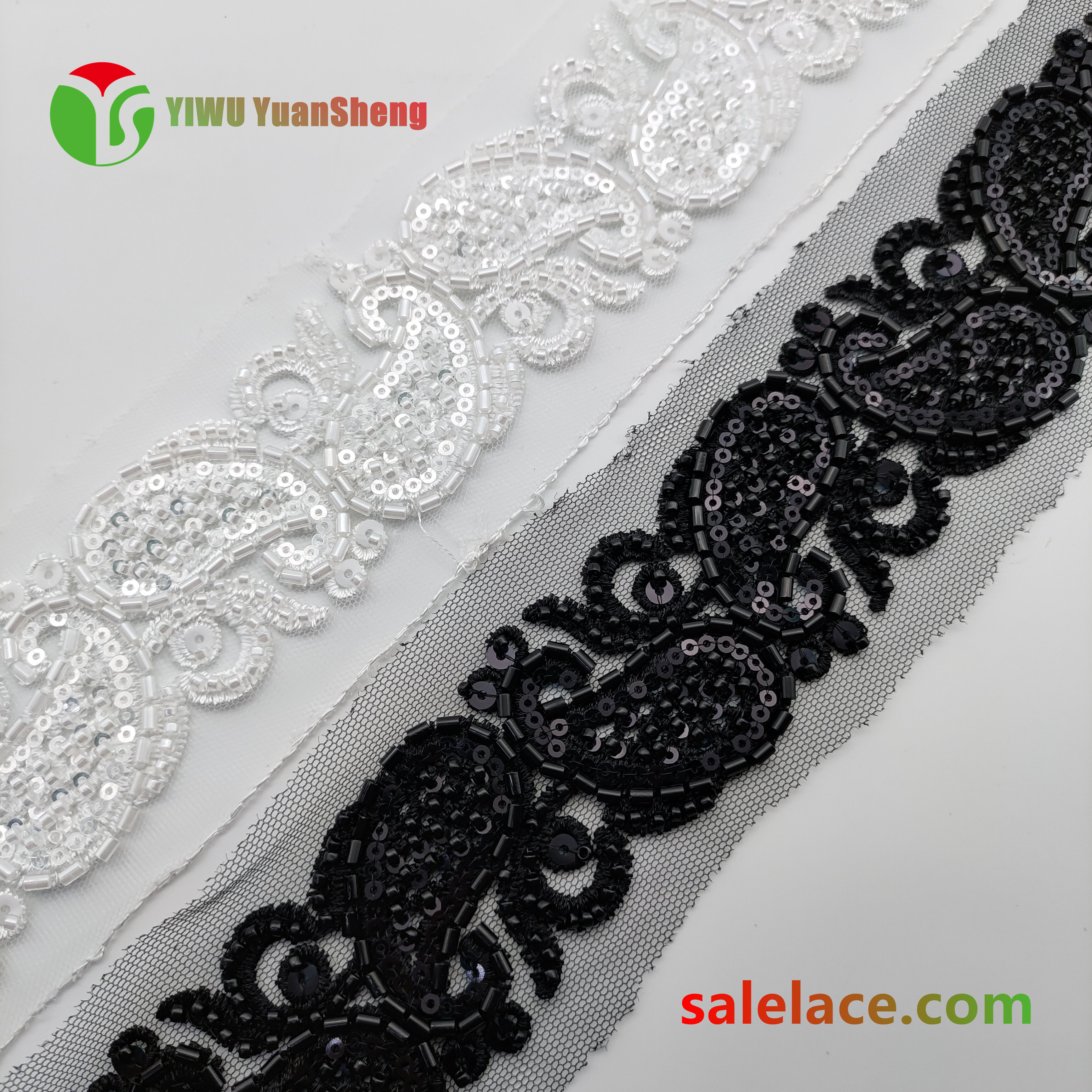 Glass bead mesh lace YS4060#