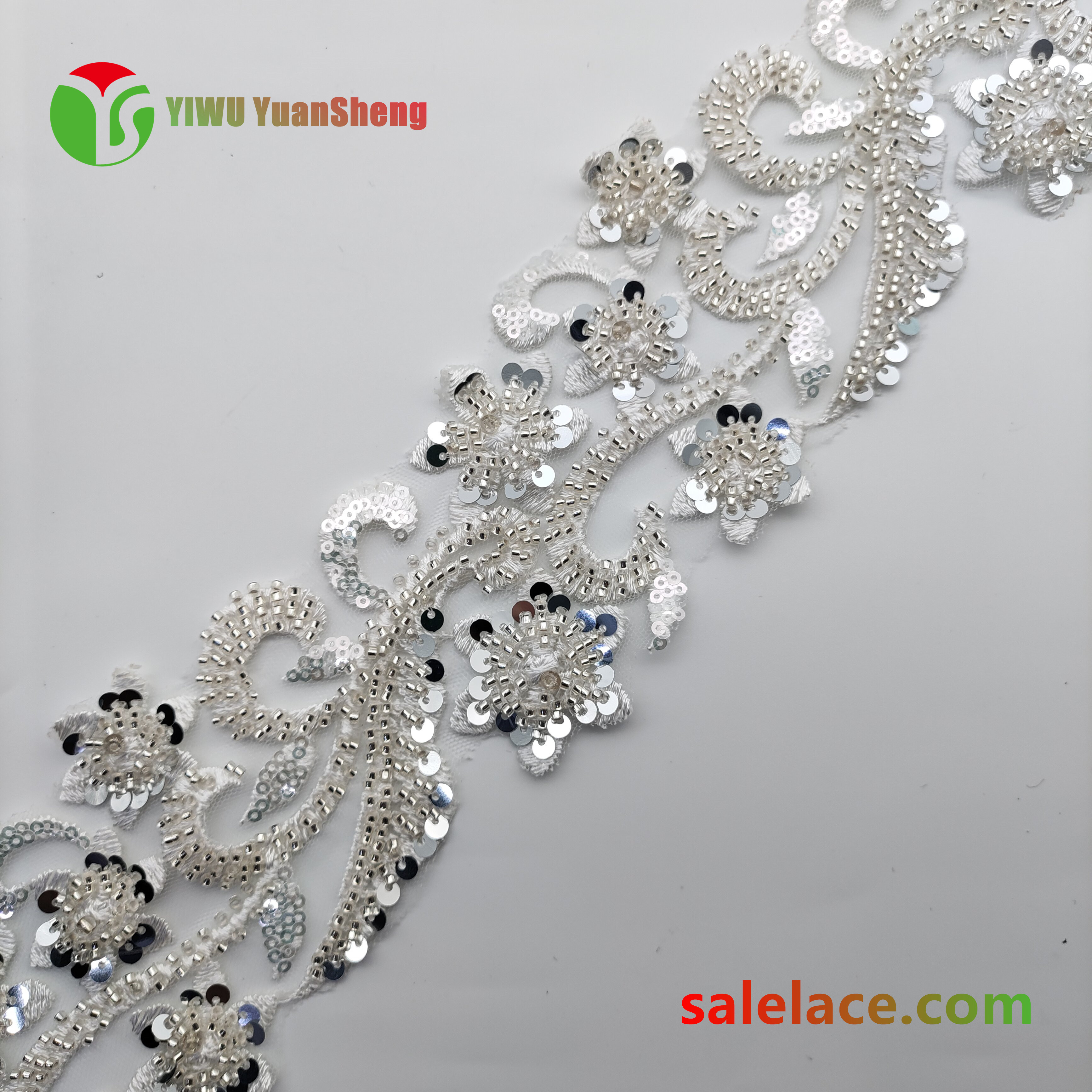 Glass bead mesh lace YS4110#