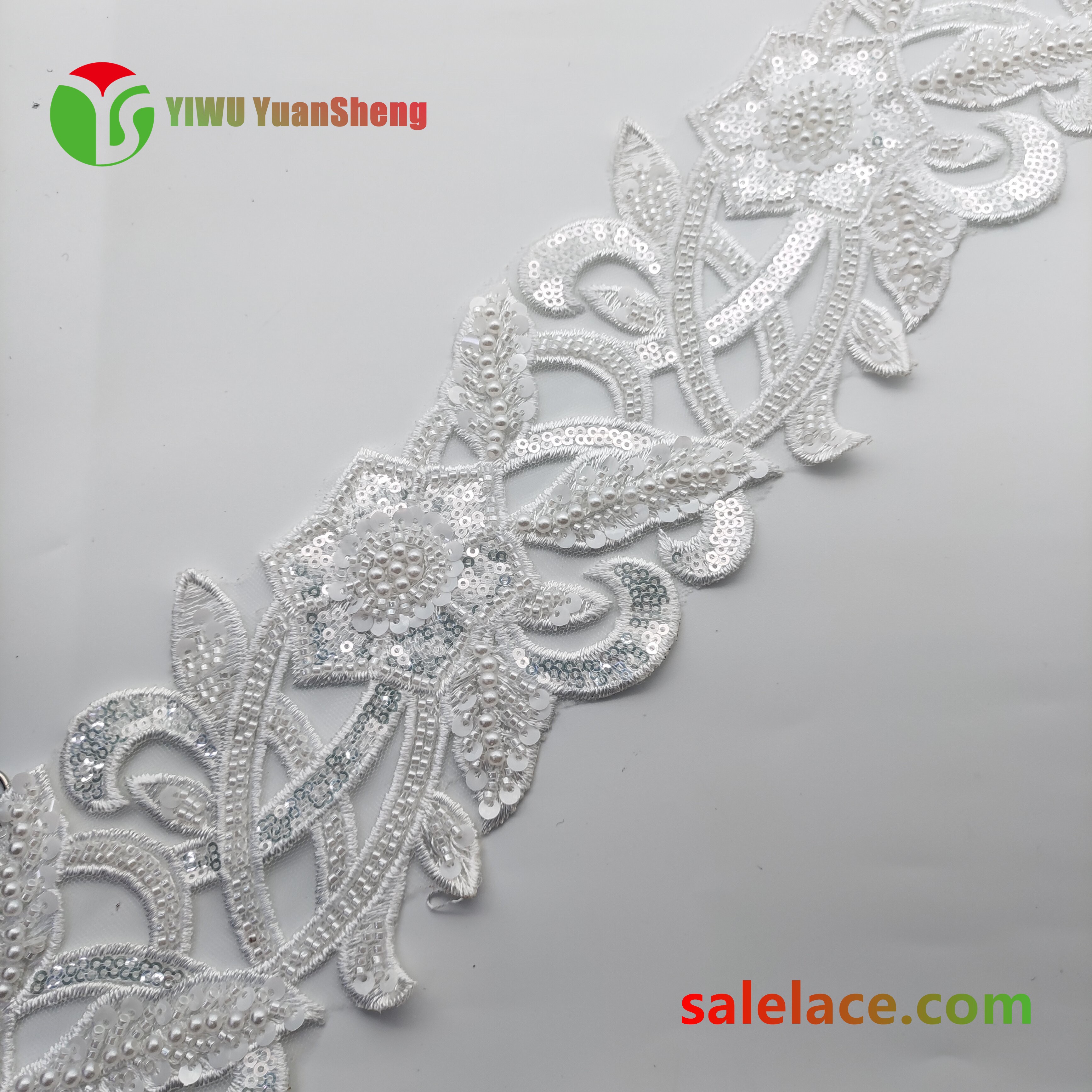 Glass bead mesh lace YS4150#