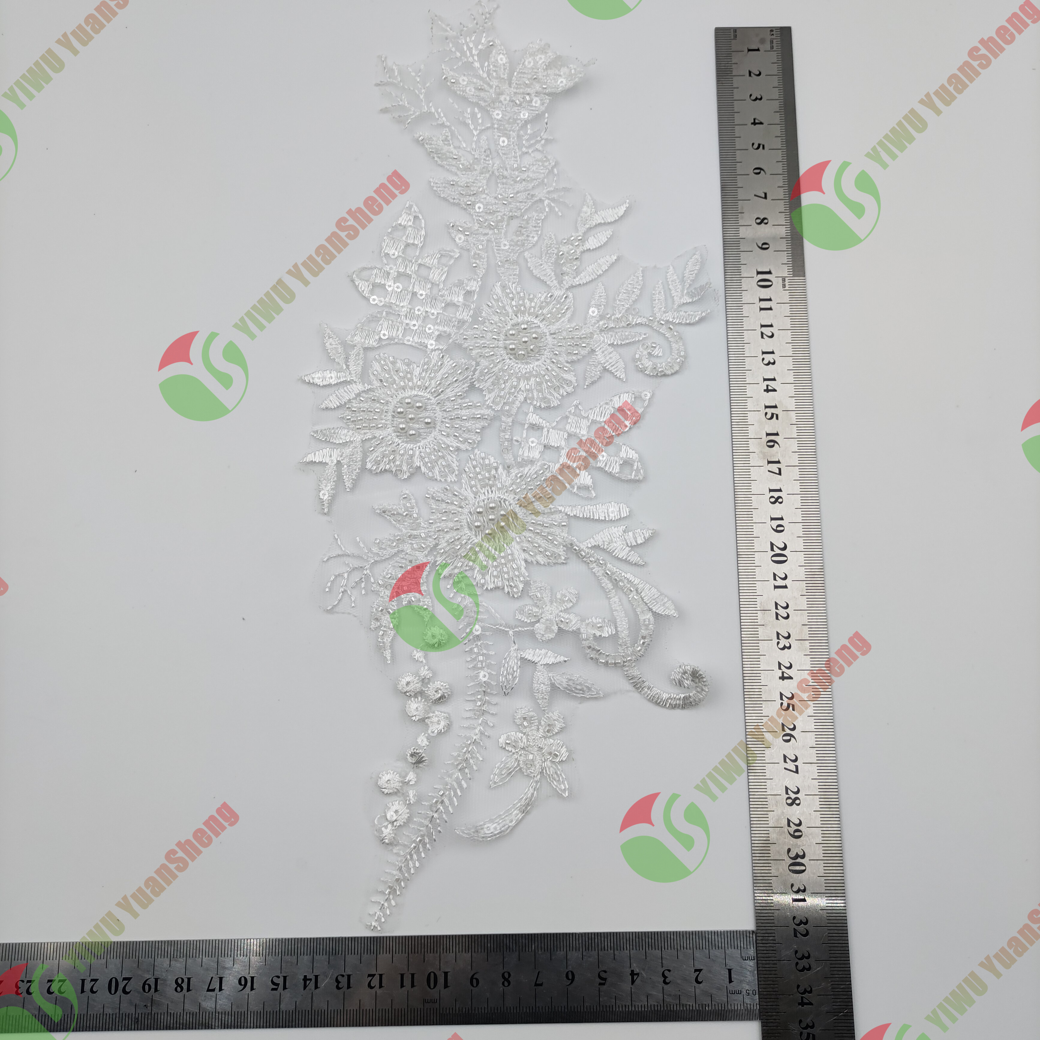 Glass bead mesh lace(pair) YS6001#