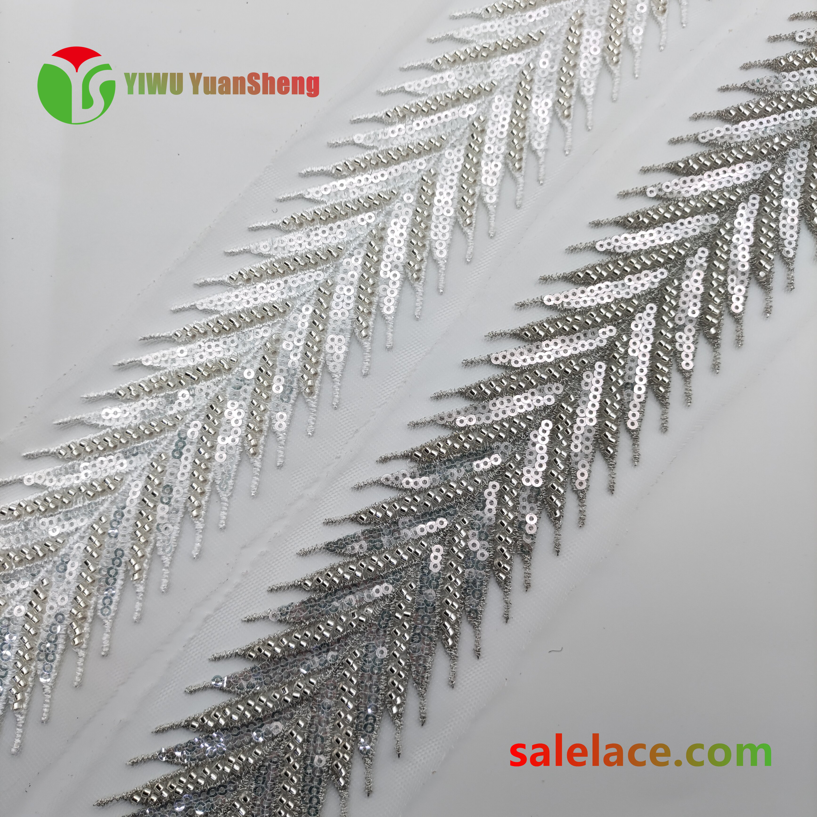Glass bead mesh lace YS4205#