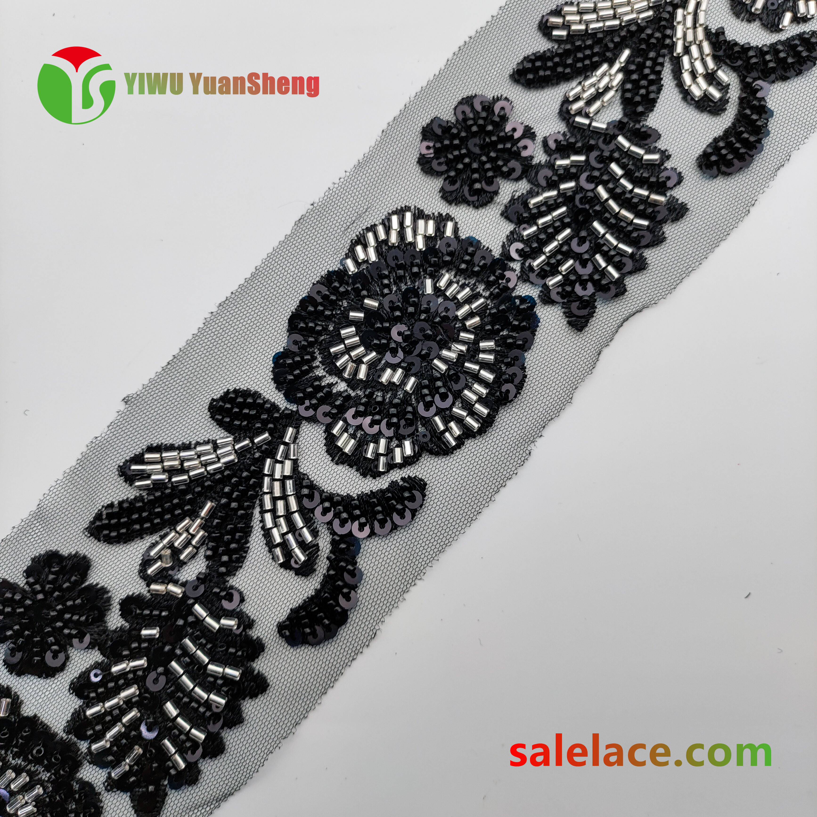 Glass bead mesh lace YS4220#