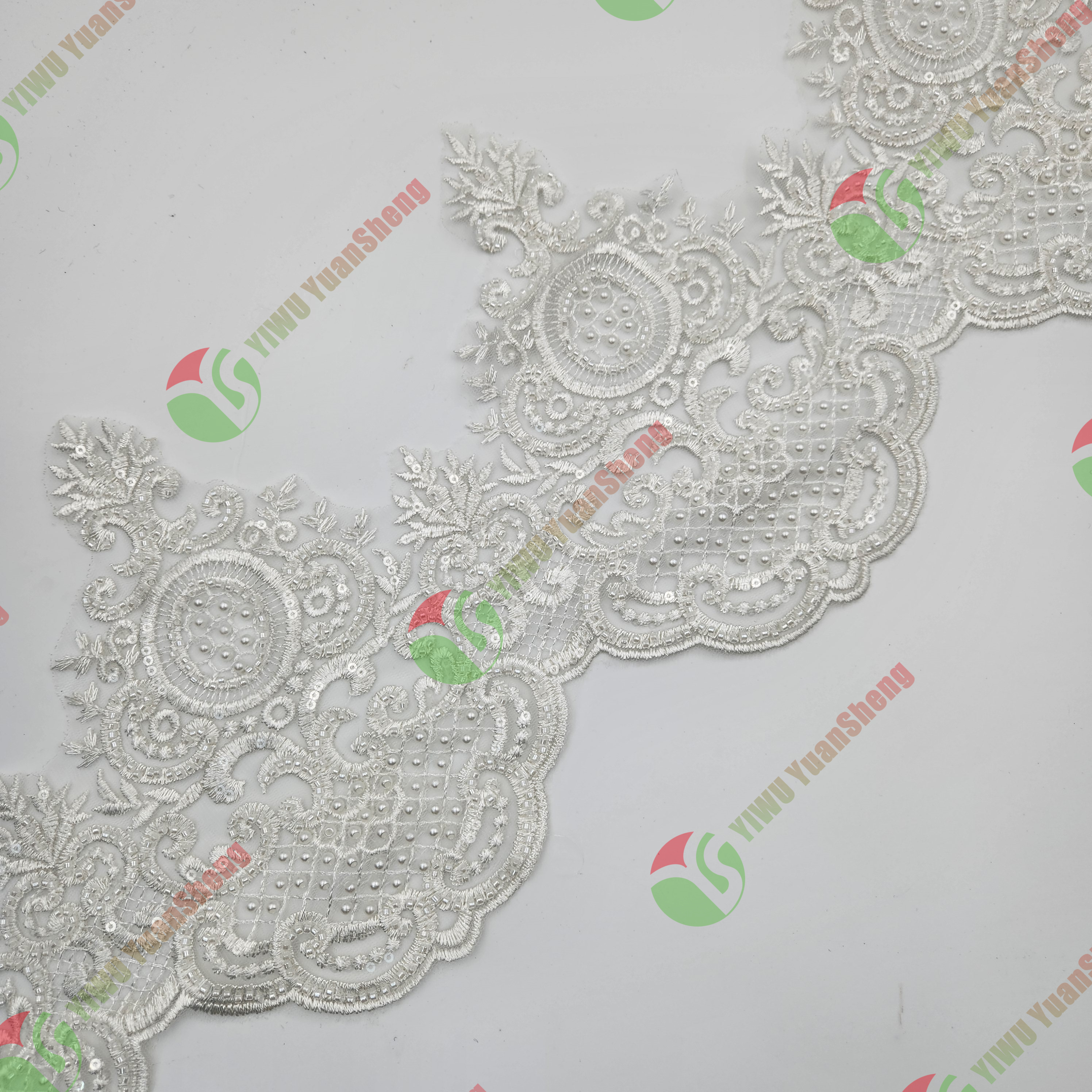 Glass bead mesh lace YS5017#