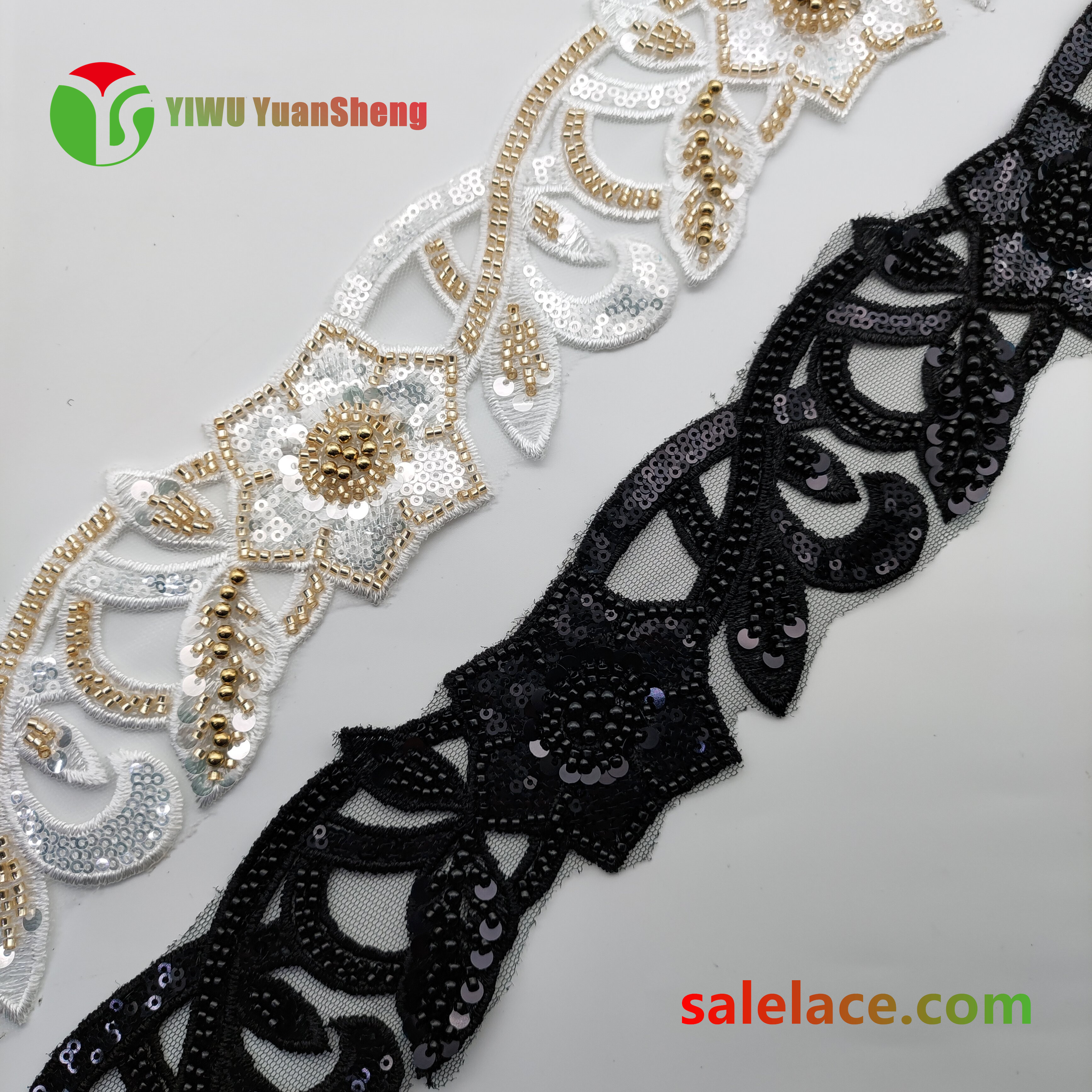 Glass bead mesh lace YS4220#