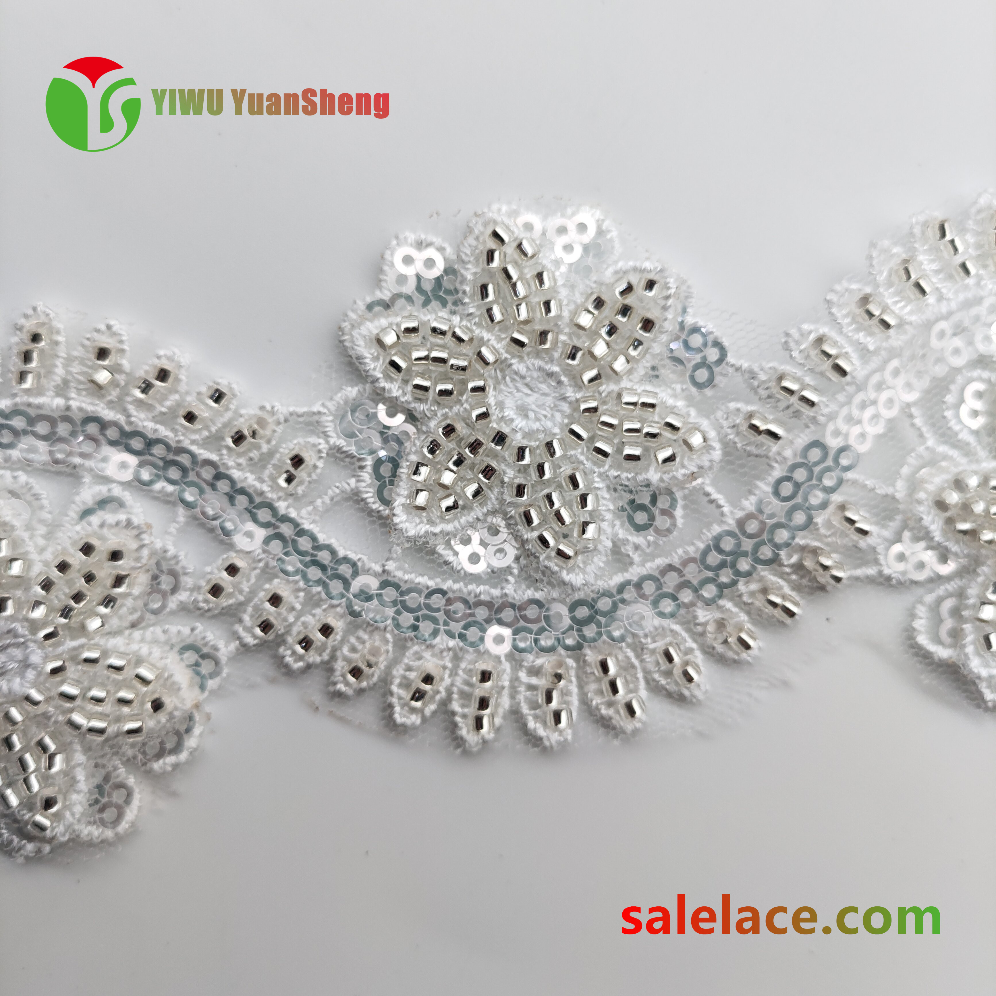 Glass bead mesh lace YS4225#