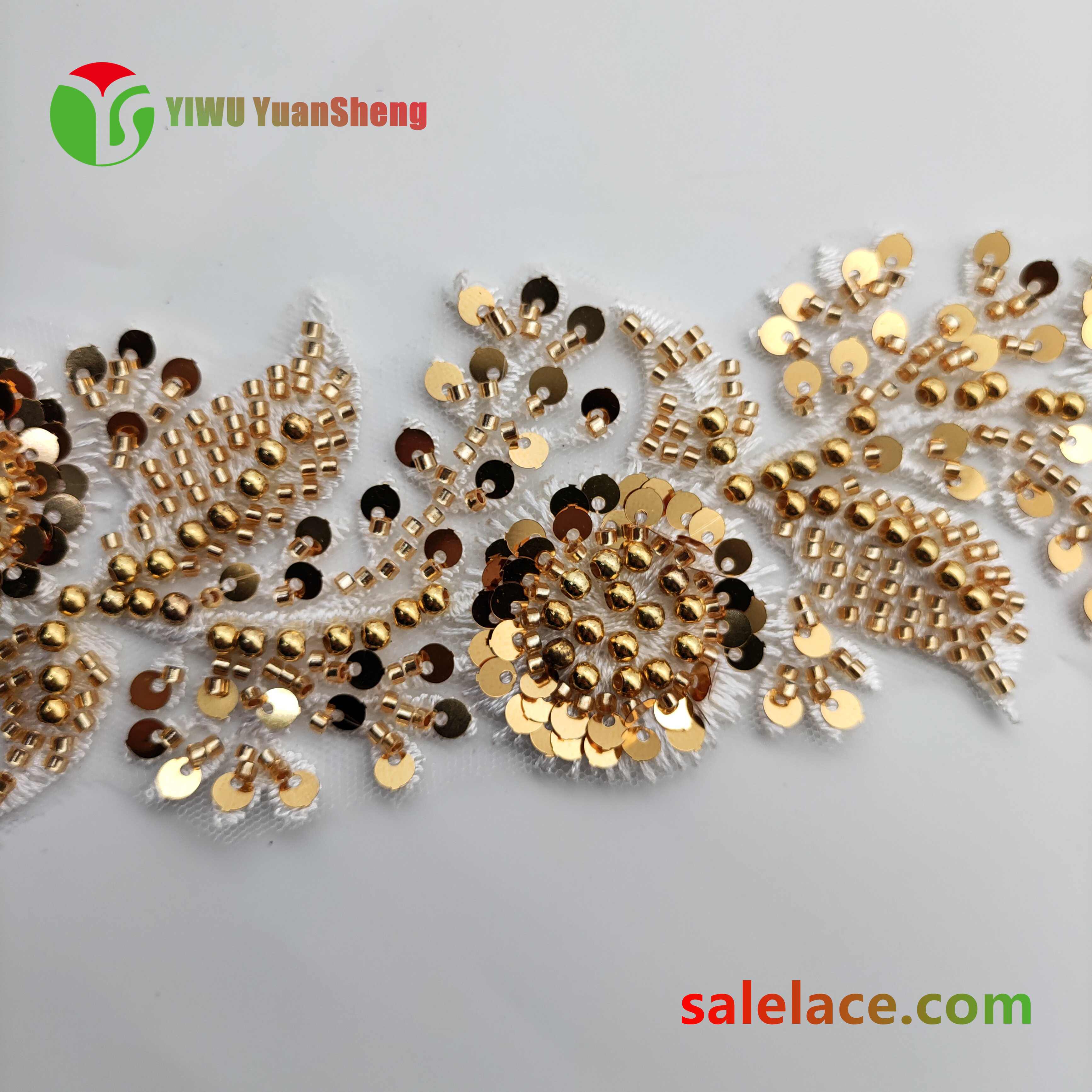 Glass bead mesh lace YS4230#