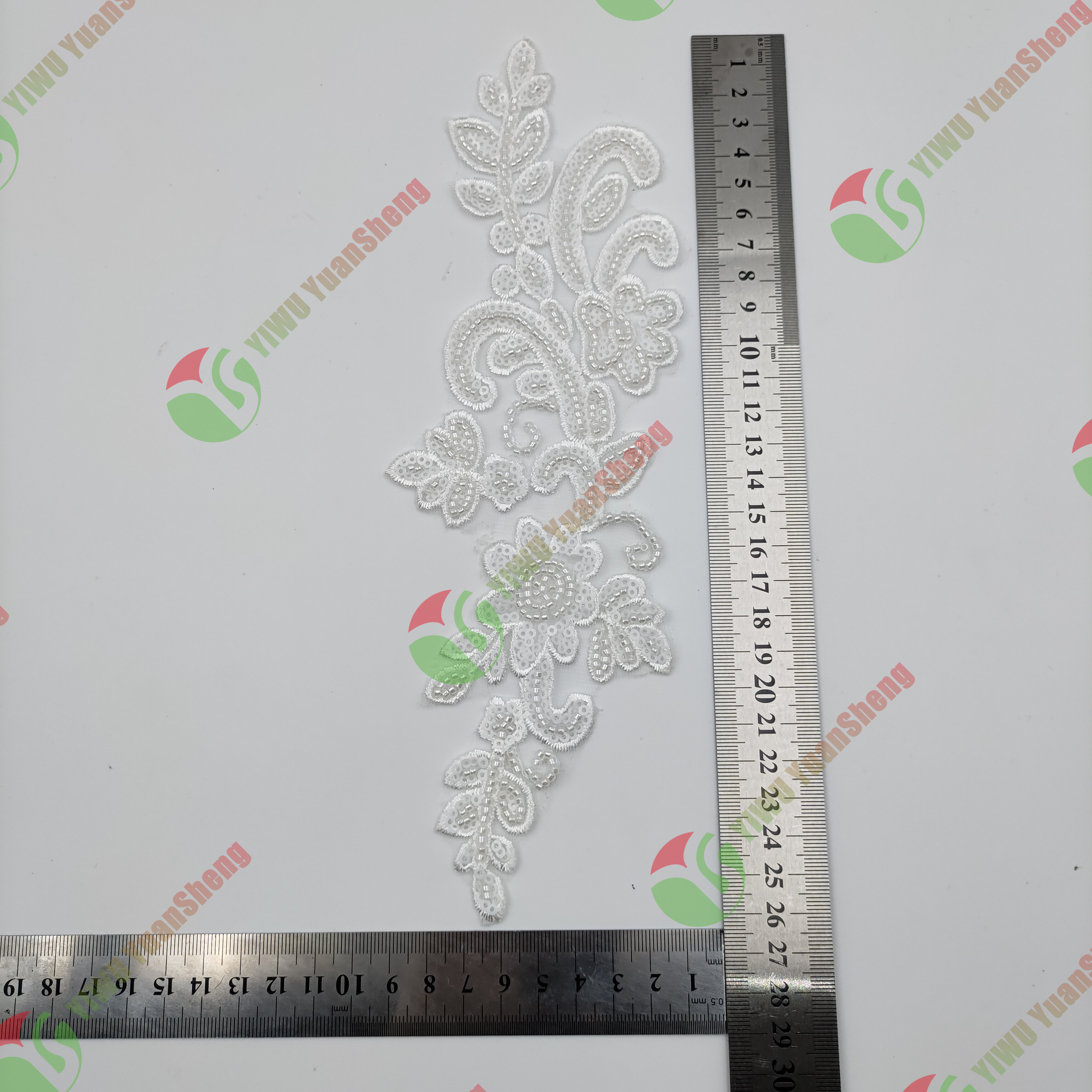 Glass bead mesh lace(pair) YS6021#