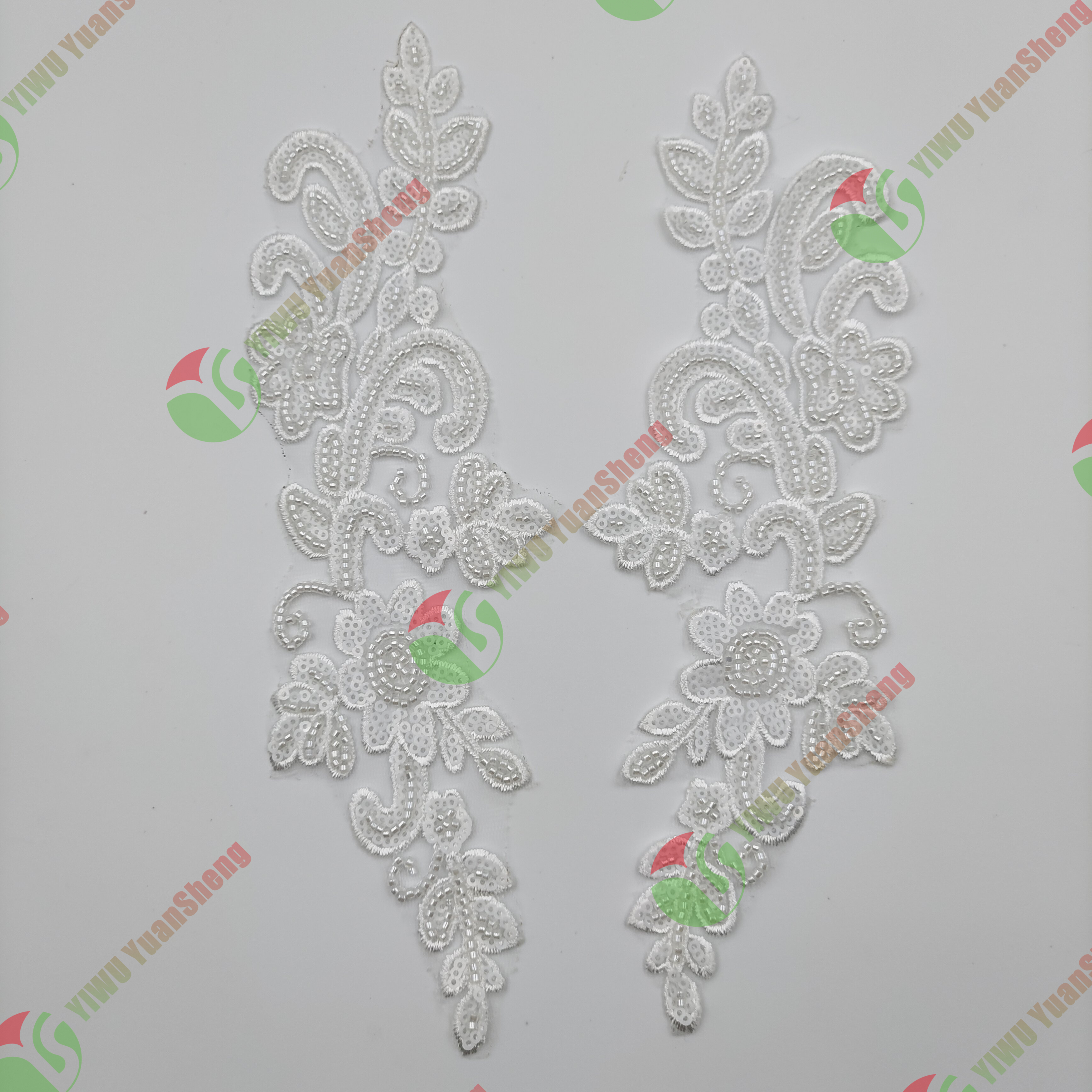 Glass bead mesh lace(pair) YS6021#