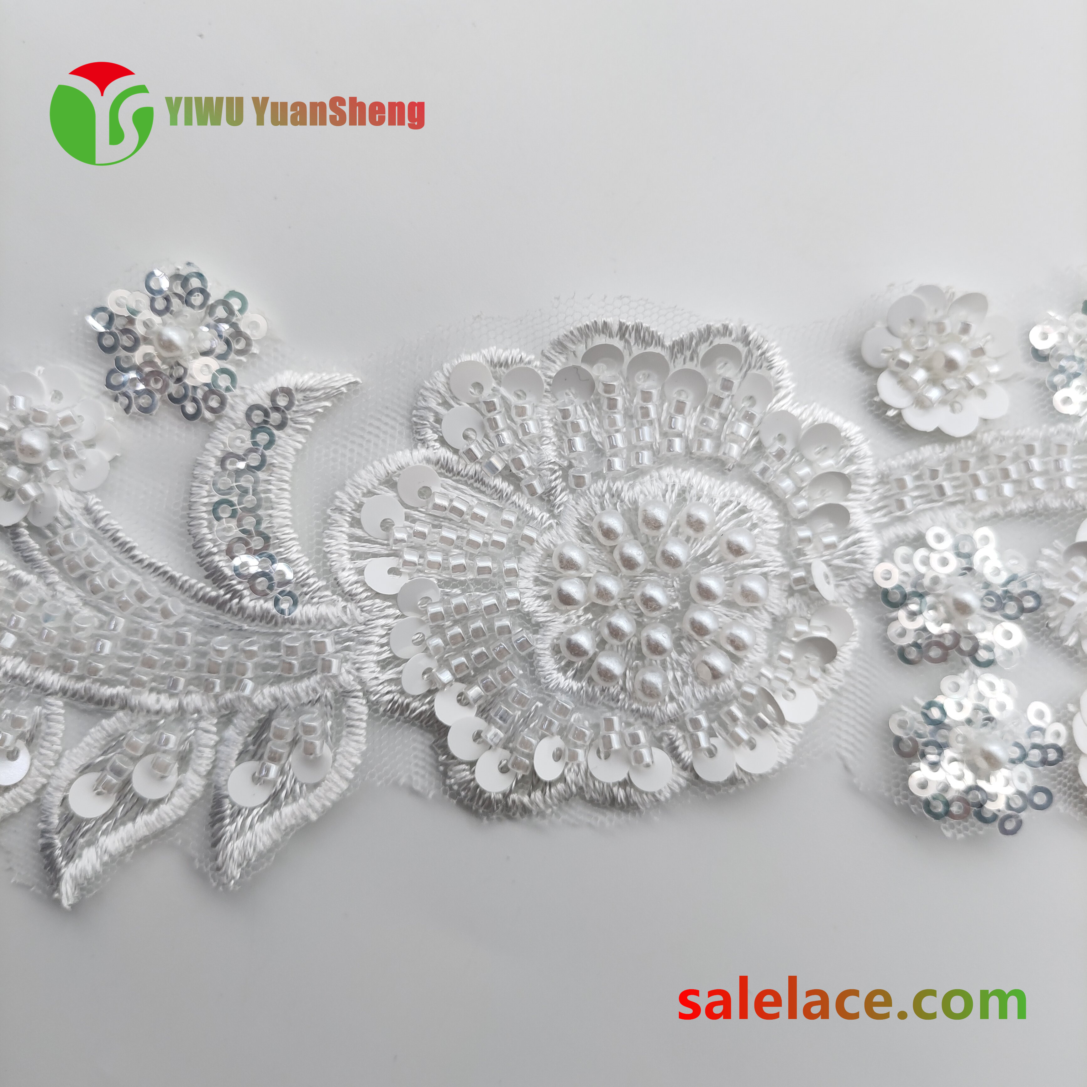 Glass bead mesh lace YS4245#