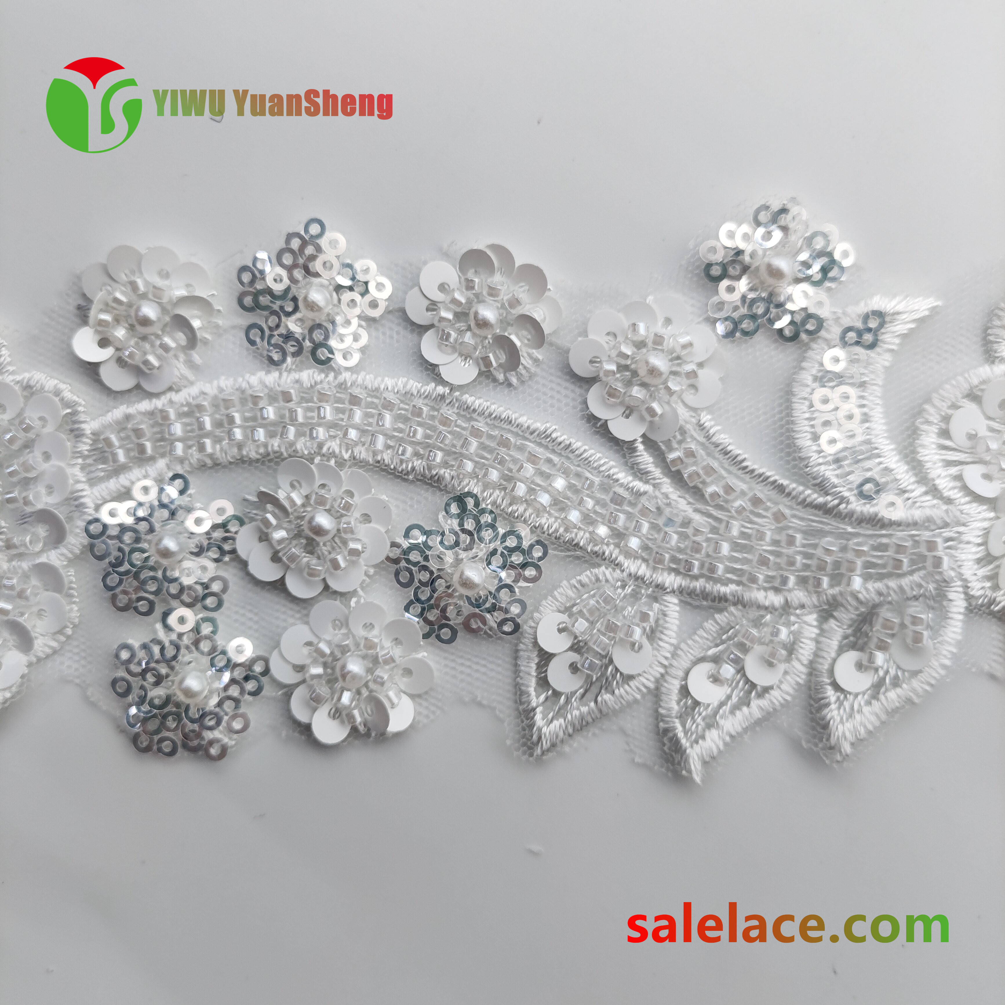 Glass bead mesh lace YS4245#