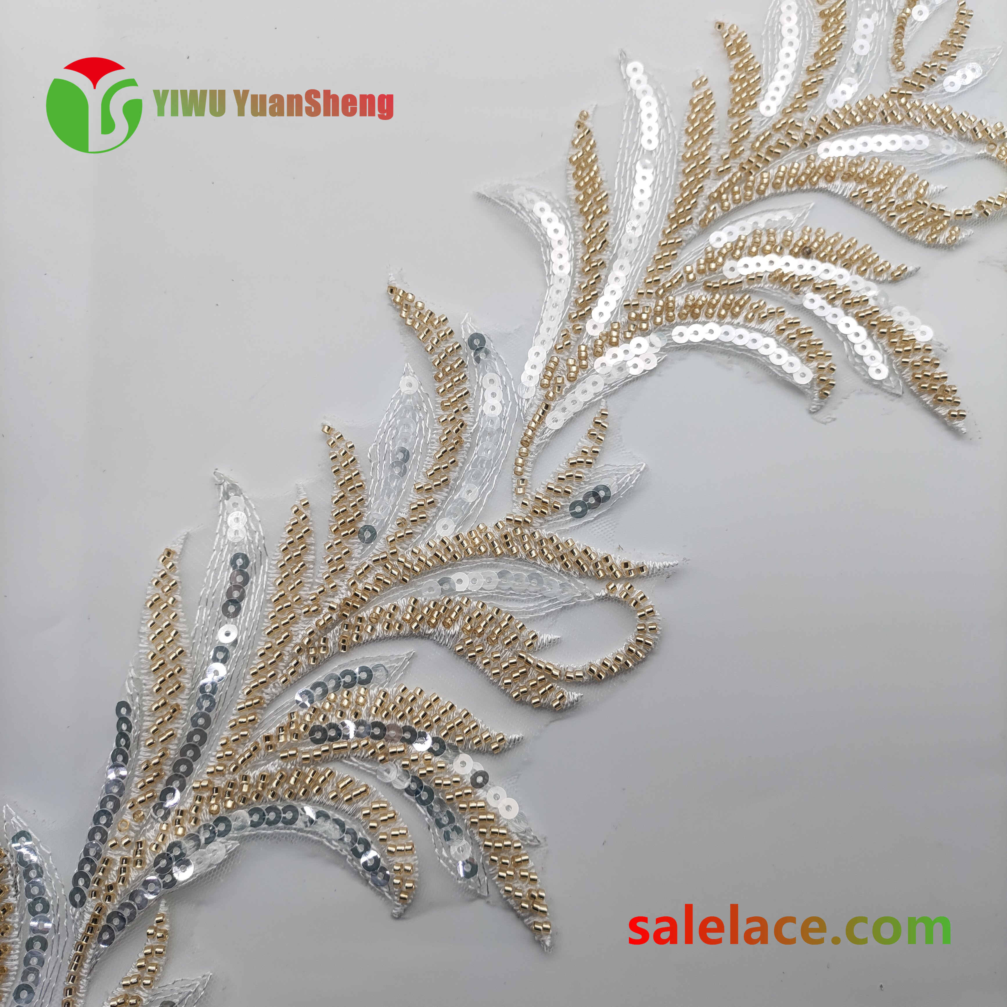 Glass bead mesh lace YS4260#
