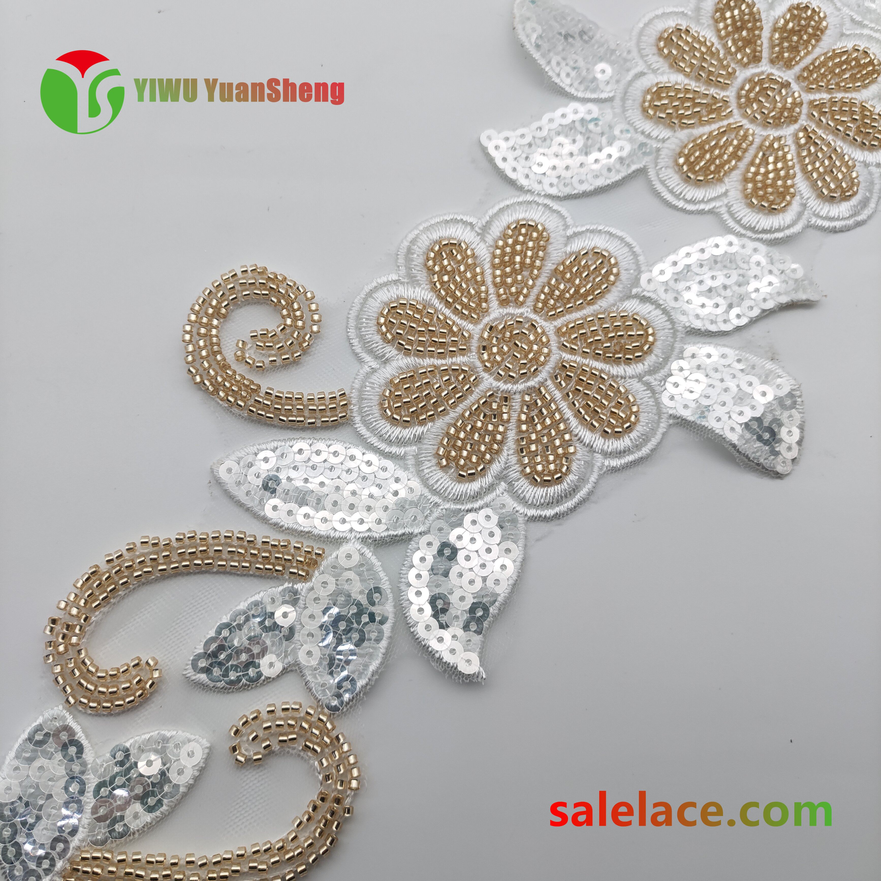 Glass bead mesh lace YS4270#